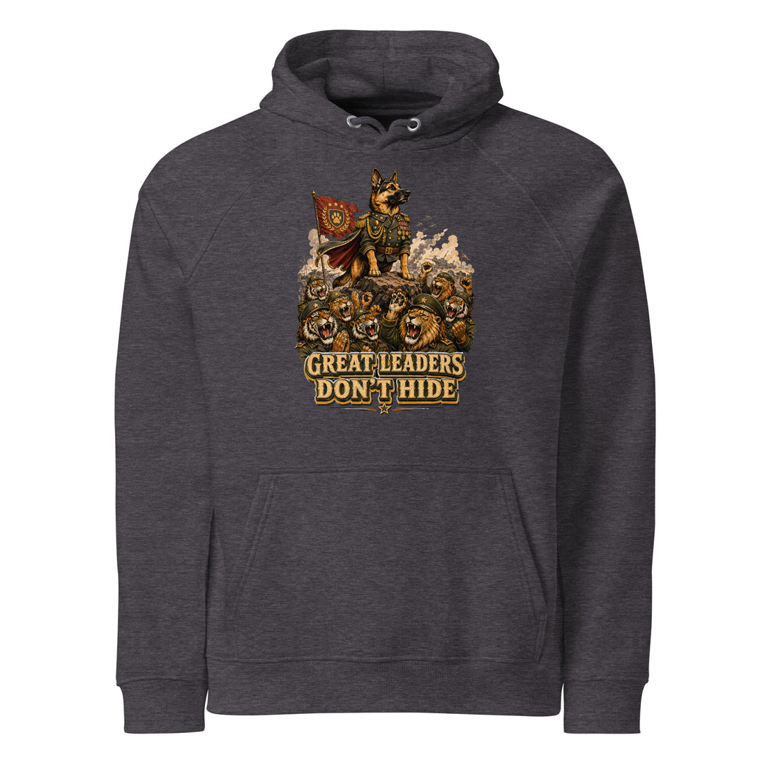 Great Leaders Don't Hide Graphic Eco Raglan Hoodie | Unisex Sustainable Pullover H-18 by printfluence.net