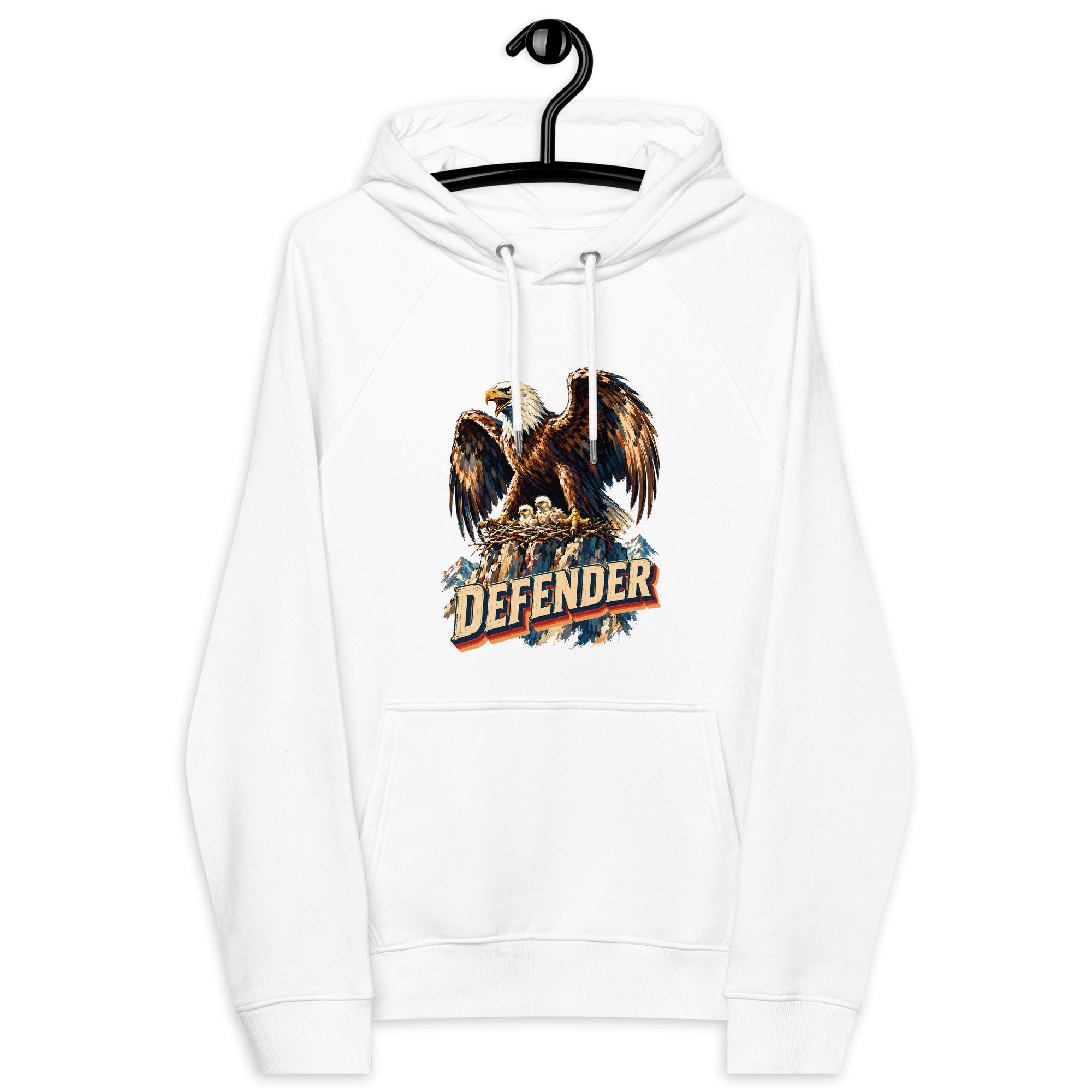 Eagle Lovers Defender Nest Vintage Eco Raglan Hoodie Unisex by printfluence.net