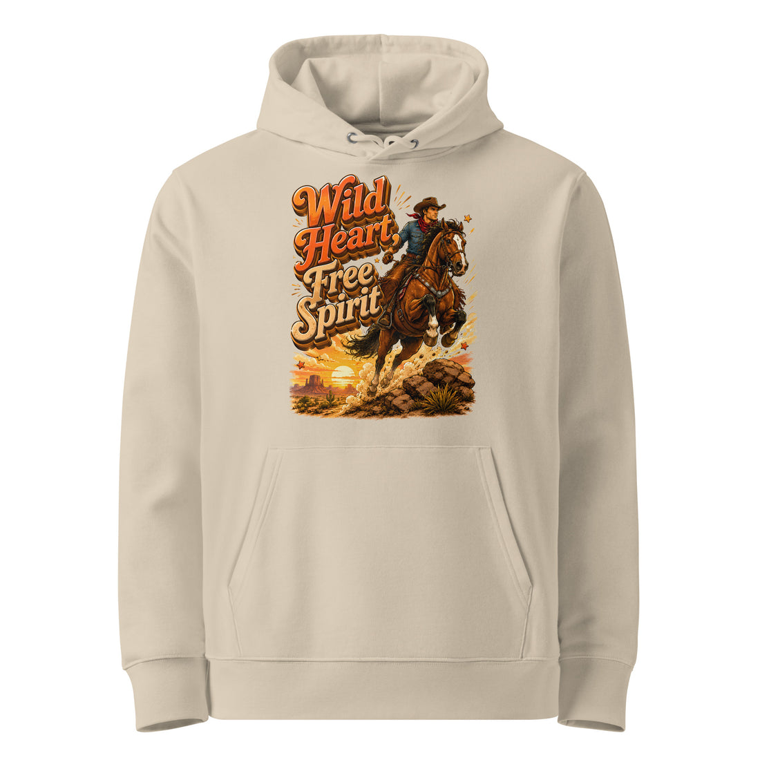 Wild Heart Free Spirit Horse Essential Organic Hoodie – Ultimate Horse Lovers Edition by printfluence.net