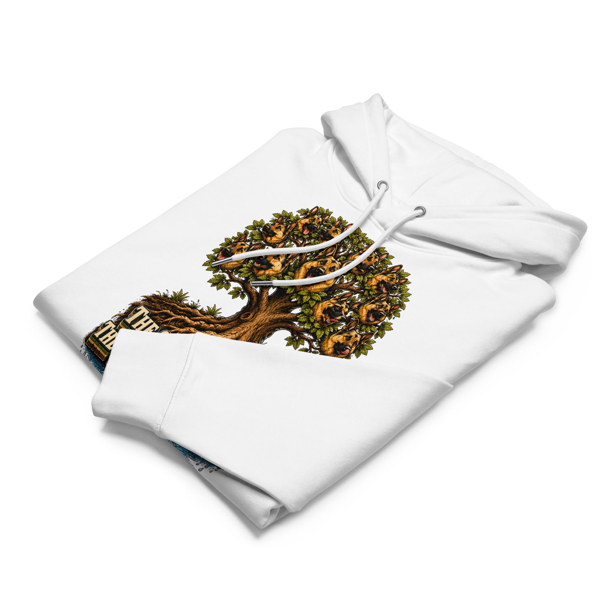 German Shepherd Lovers Unisex Essential Organic Hoodie | Loyalty & Devotion Tree Graphic Sweatshirt by printfluence.net