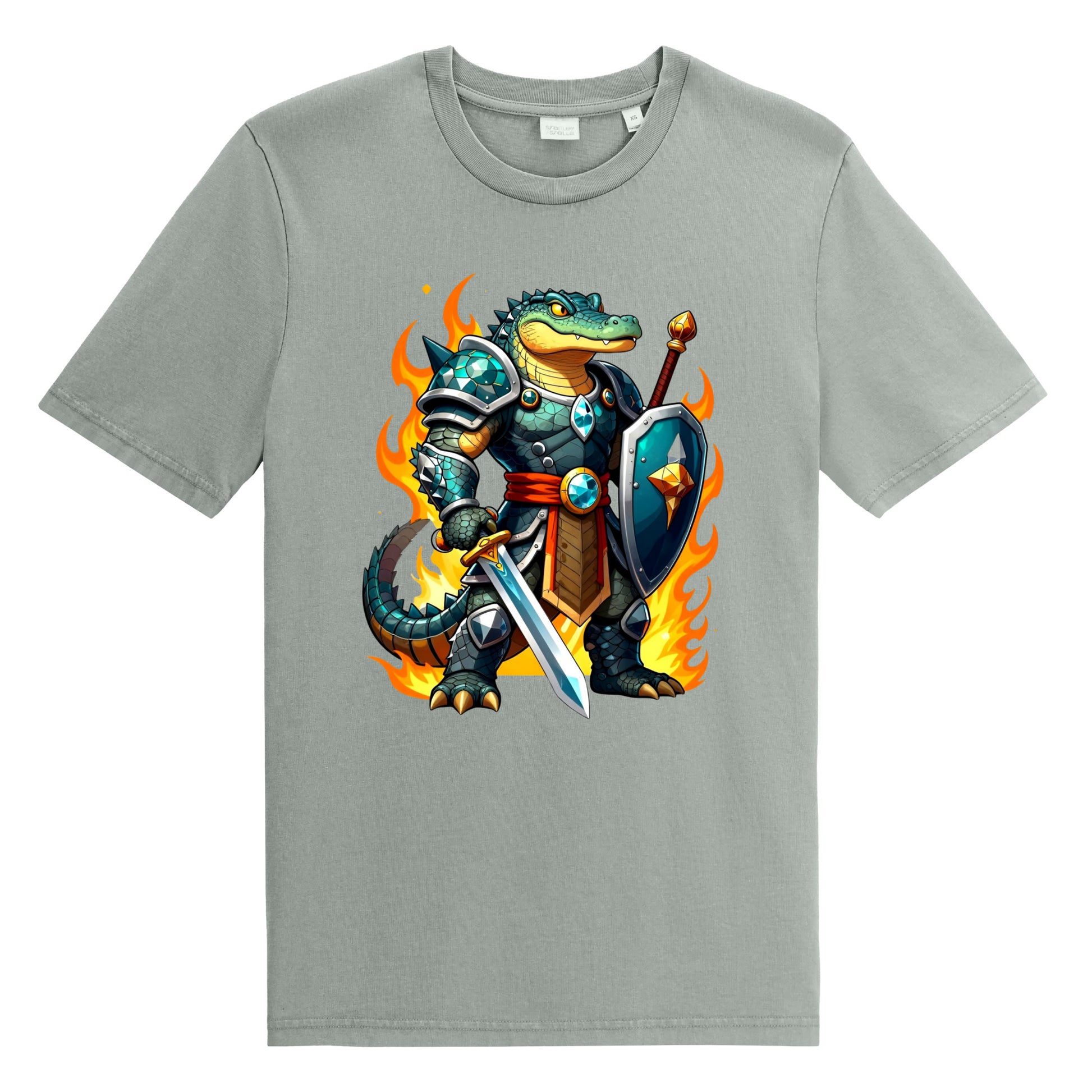 Unisex Garment Dyed Creator 2.0 Vintage T-Shirt | Stanley/Stella SATU041 - Andromeda Warrior Crocodile Knight by printfluence.net