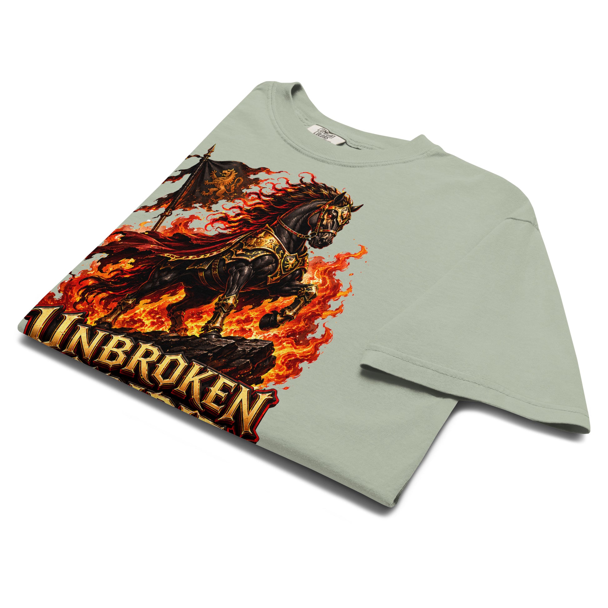 Unbroken Spirit Horse Heavyweight Unisex Tee – Ultimate Horse Lovers Edition by printfluence.net