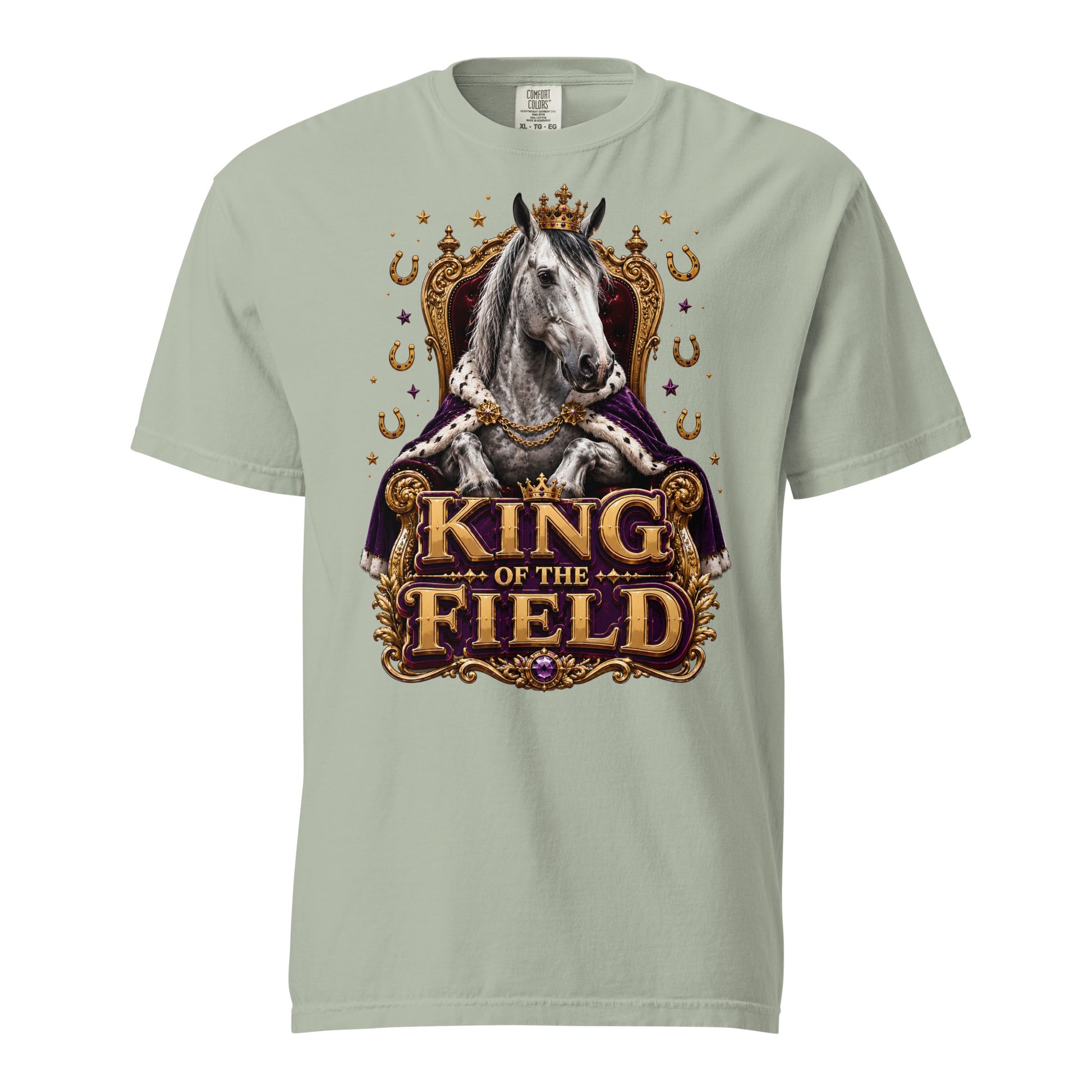 King of the Field Royal Horse Heavyweight Tee – Ultimate Horse Lovers Edition by printfluence.net