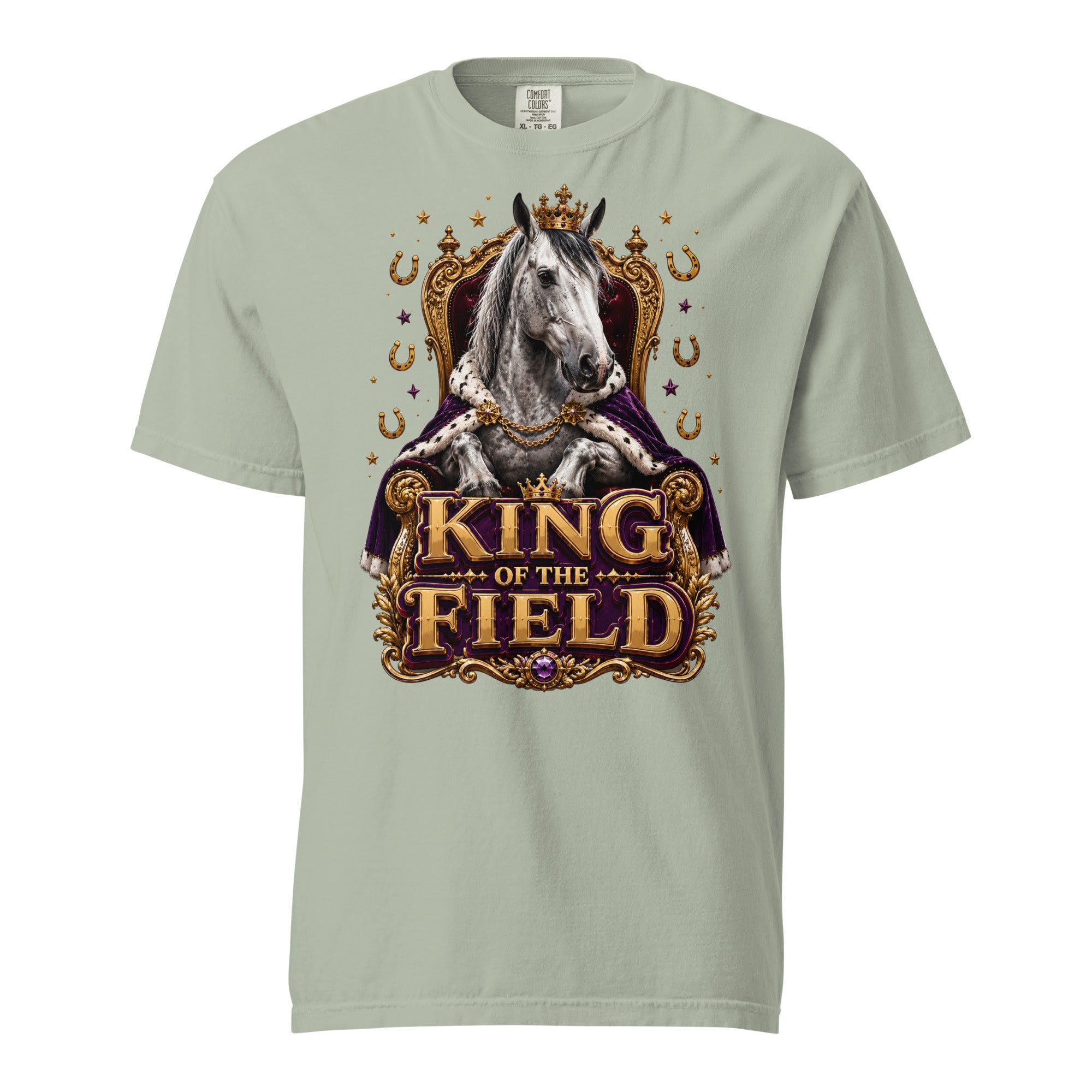 King of the Field Royal Horse Heavyweight Tee – Ultimate Horse Lovers Edition by printfluence.net