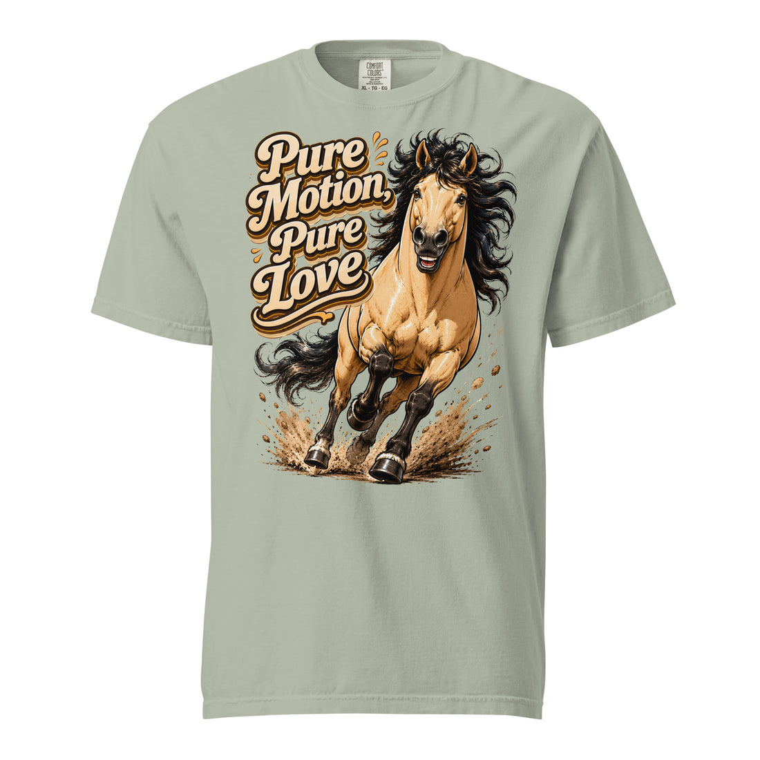 Pure Motion Pure Love Horse T-Shirt | Premium Garment-Dyed Tee by printfluence.net