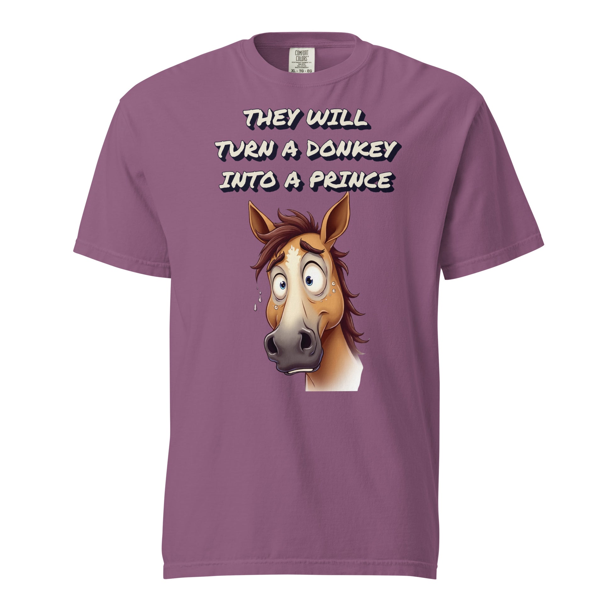 Unisex garment-dyed heavyweight t-shirt - Elite Astonished Horse Tee – Luxury Transformation by printfluence.net
