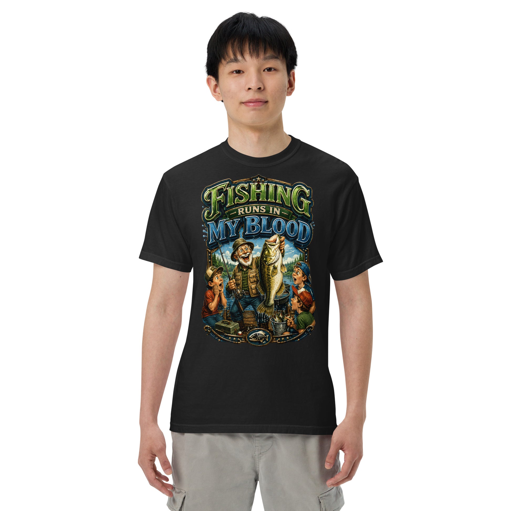 Unisex garment-dyed heavyweight t-shirt by printfluence.net