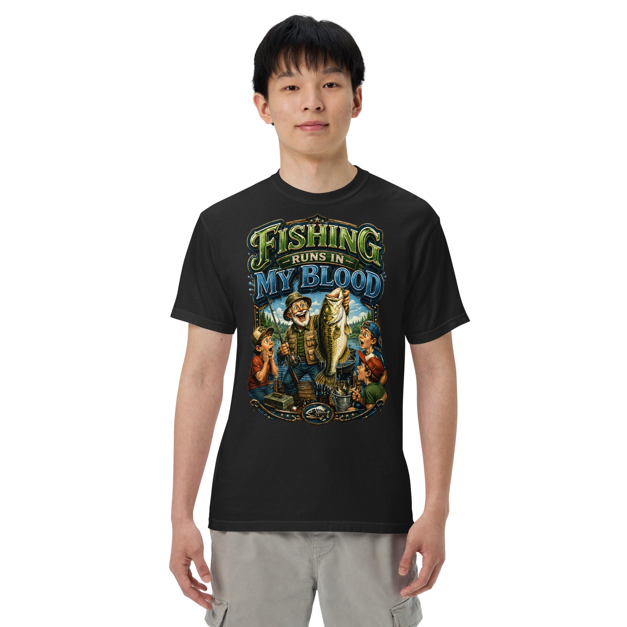 Unisex garment-dyed heavyweight t-shirt by printfluence.net
