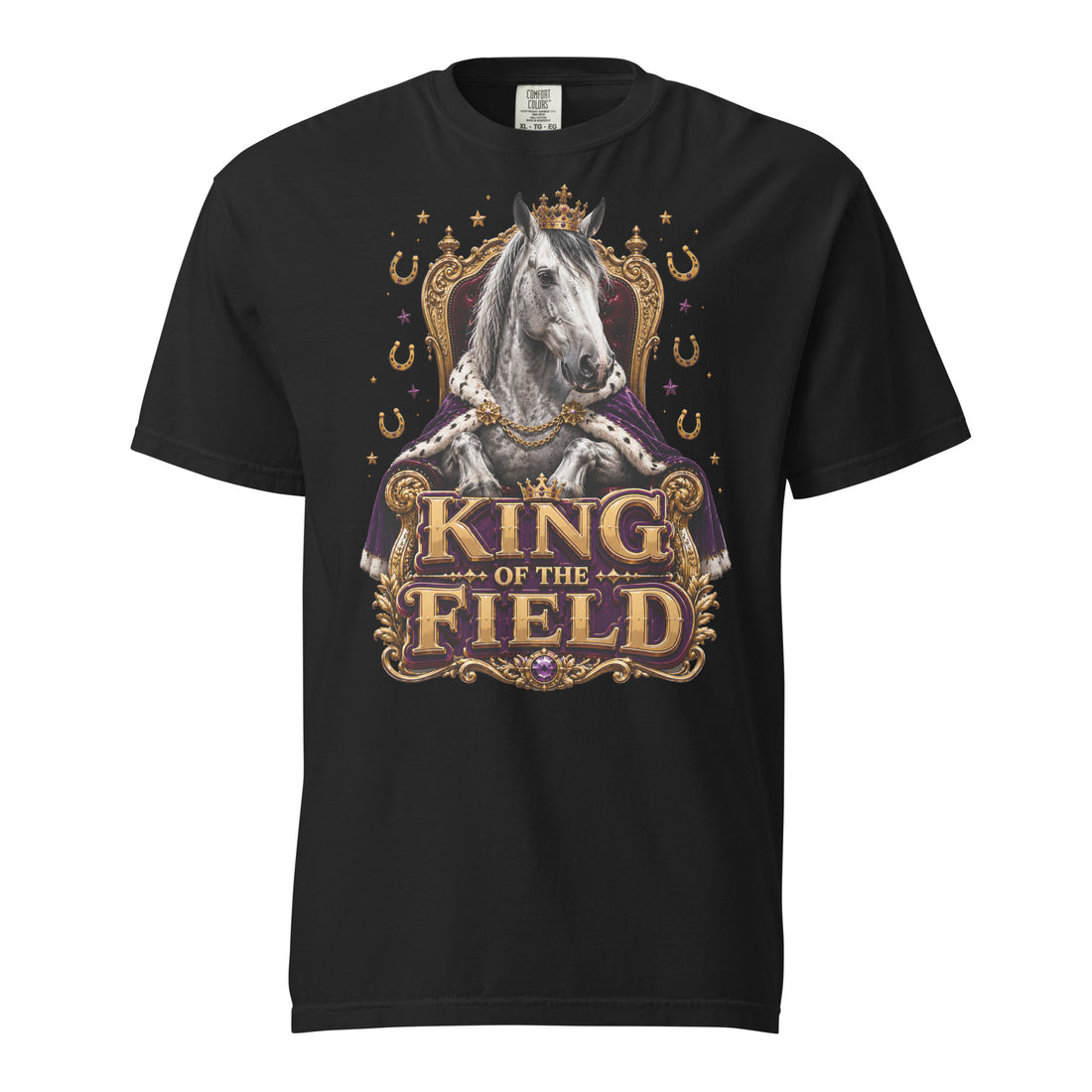 King of the Field Royal Horse Heavyweight Tee – Ultimate Horse Lovers Edition by printfluence.net