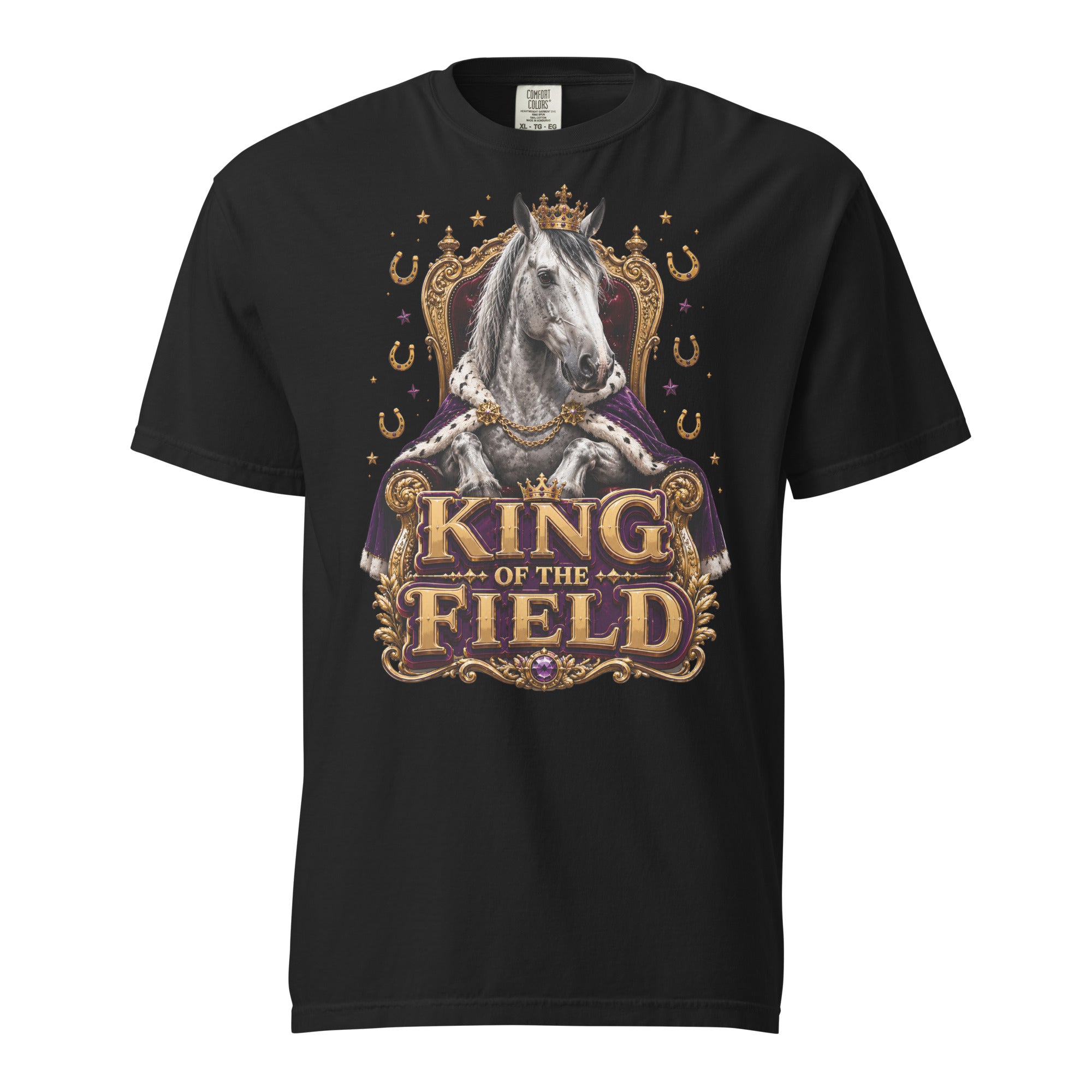 King of the Field Royal Horse Heavyweight Tee – Ultimate Horse Lovers Edition by printfluence.net