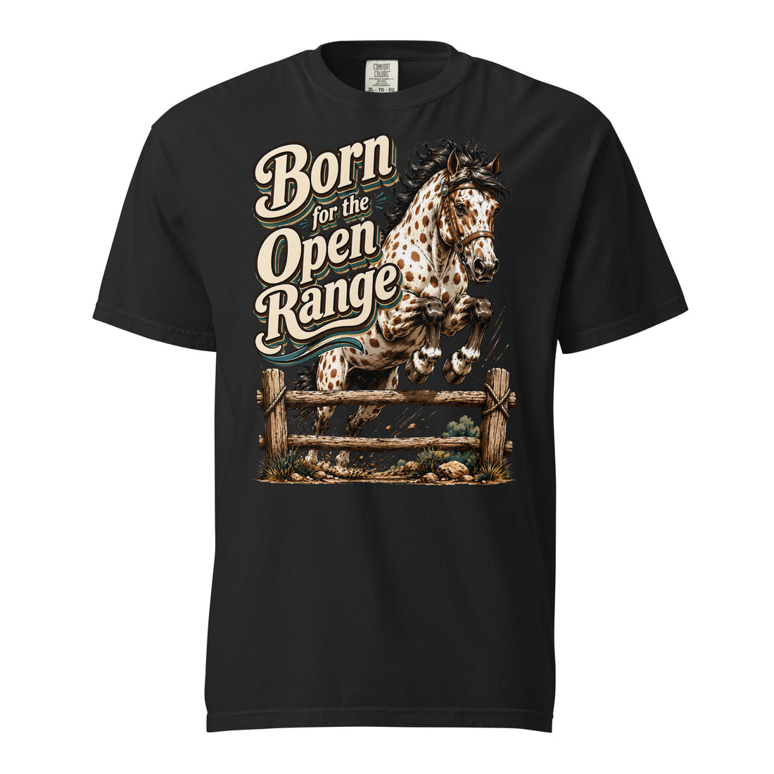 Born for the Open Range Horse Heavyweight Tee – Ultimate Horse Lovers Edition by printfluence.net