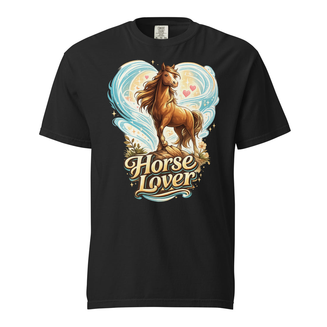 Horse Lover: Vintage Heart - Garment-Dyed T-Shirt by printfluence.net