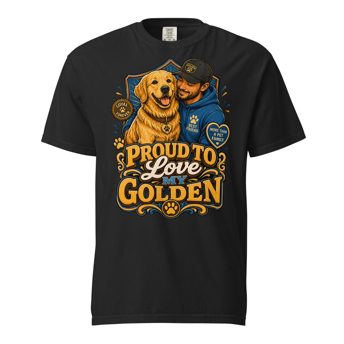 Golden Retriever Lovers Heavyweight Tee - Proud To Love My Golden by printfluence.net