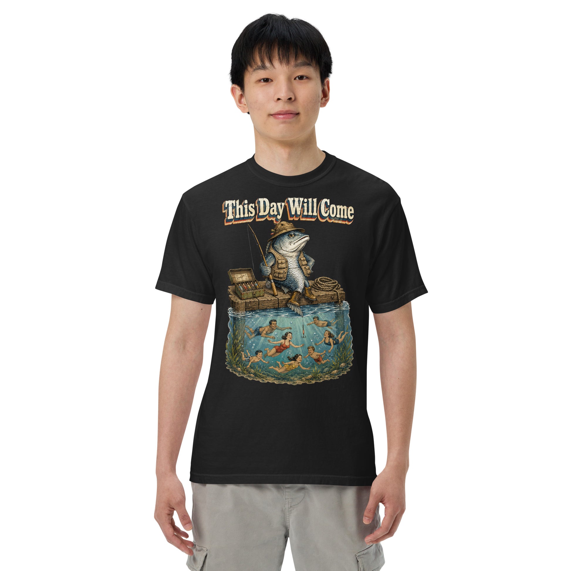 Fishing Lovers | Unisex Garment-Dyed Heavyweight T-Shirt — This Day Will Come by printfluence