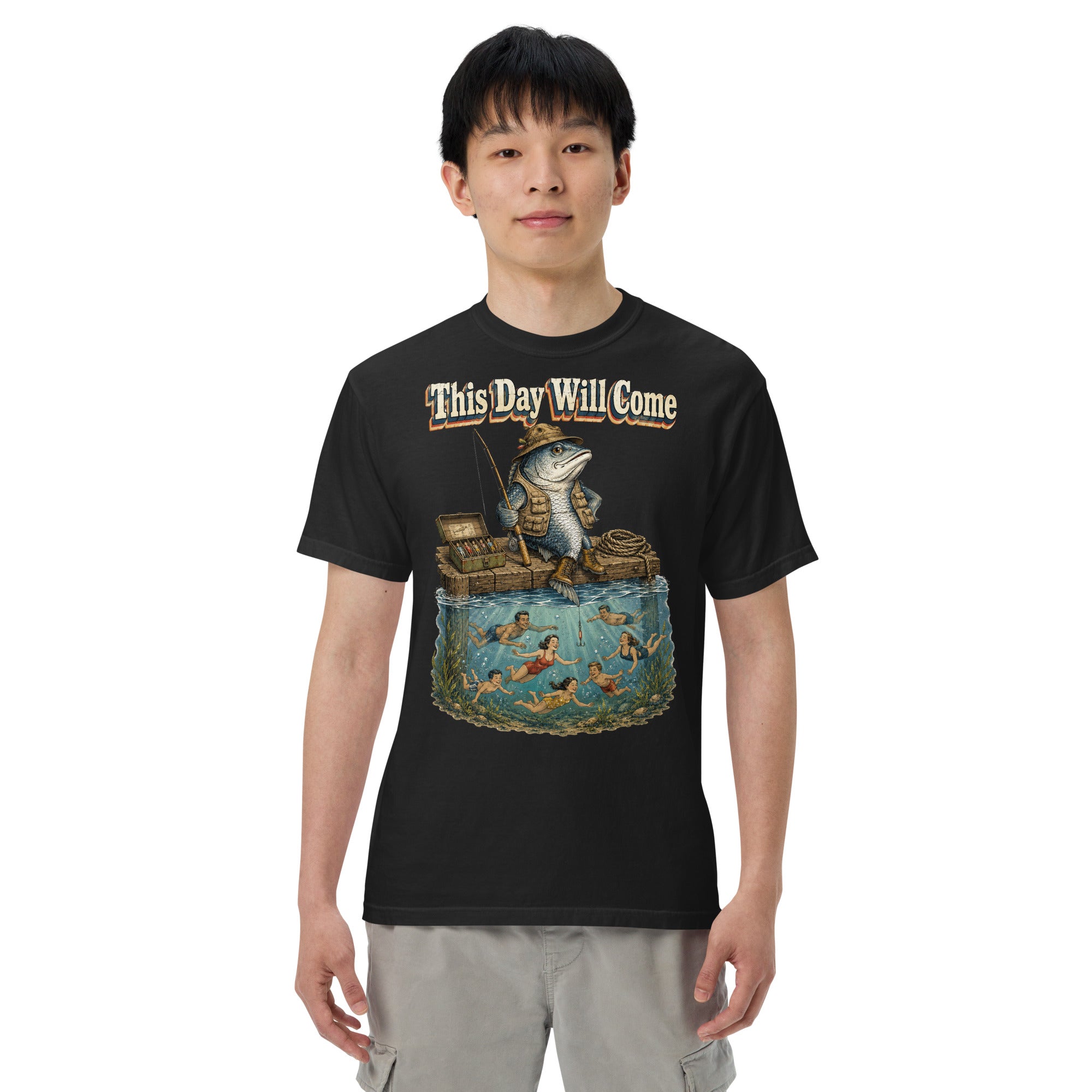 Fishing Lovers | Unisex Garment-Dyed Heavyweight T-Shirt — This Day Will Come by printfluence