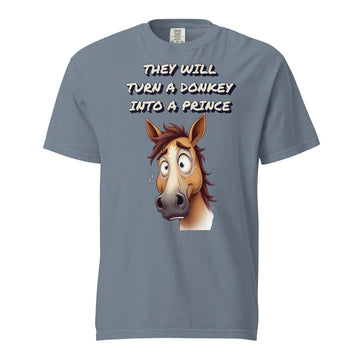 Unisex garment-dyed heavyweight t-shirt - Elite Astonished Horse Tee – Luxury Transformation by printfluence.net