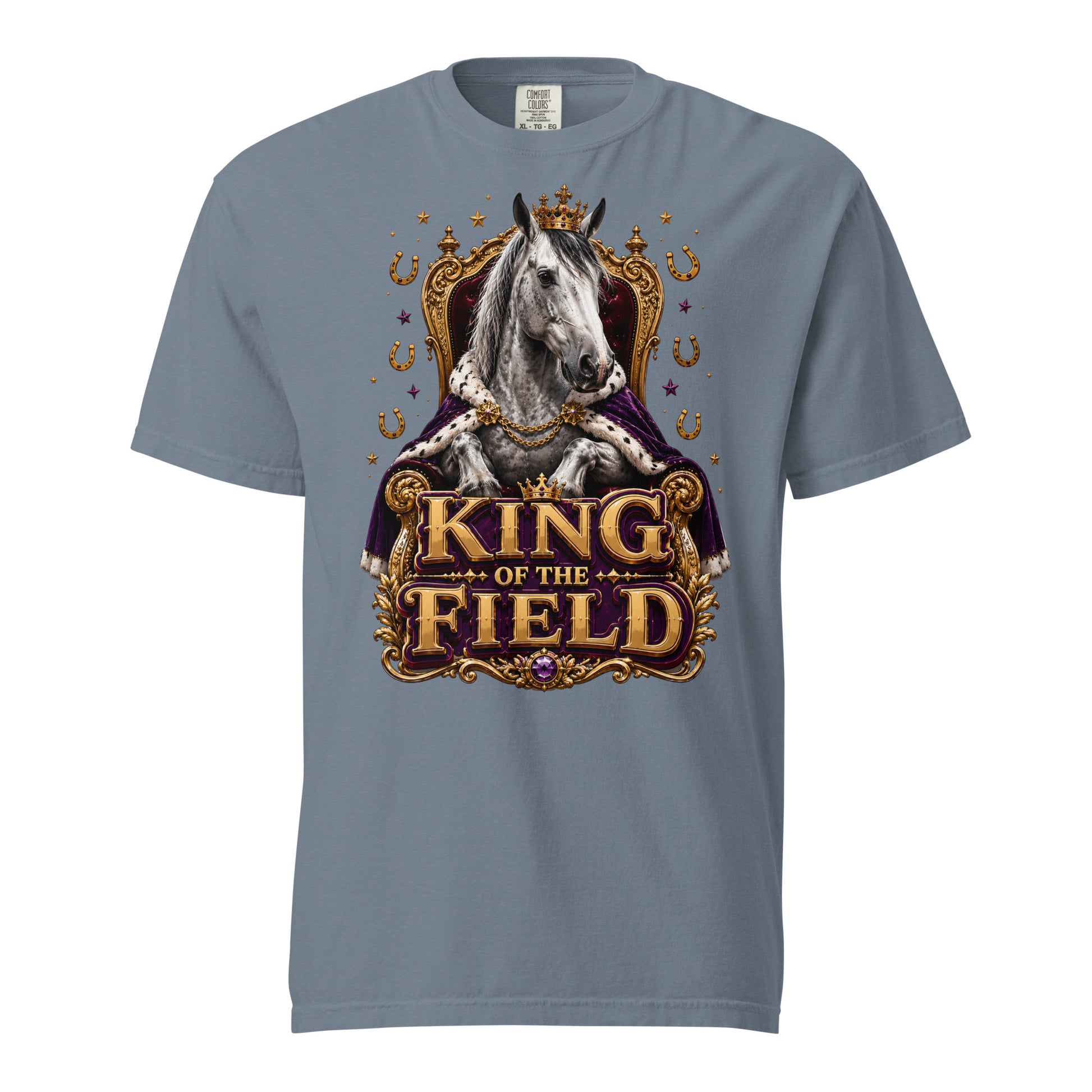 King of the Field Royal Horse Heavyweight Tee – Ultimate Horse Lovers Edition by printfluence.net