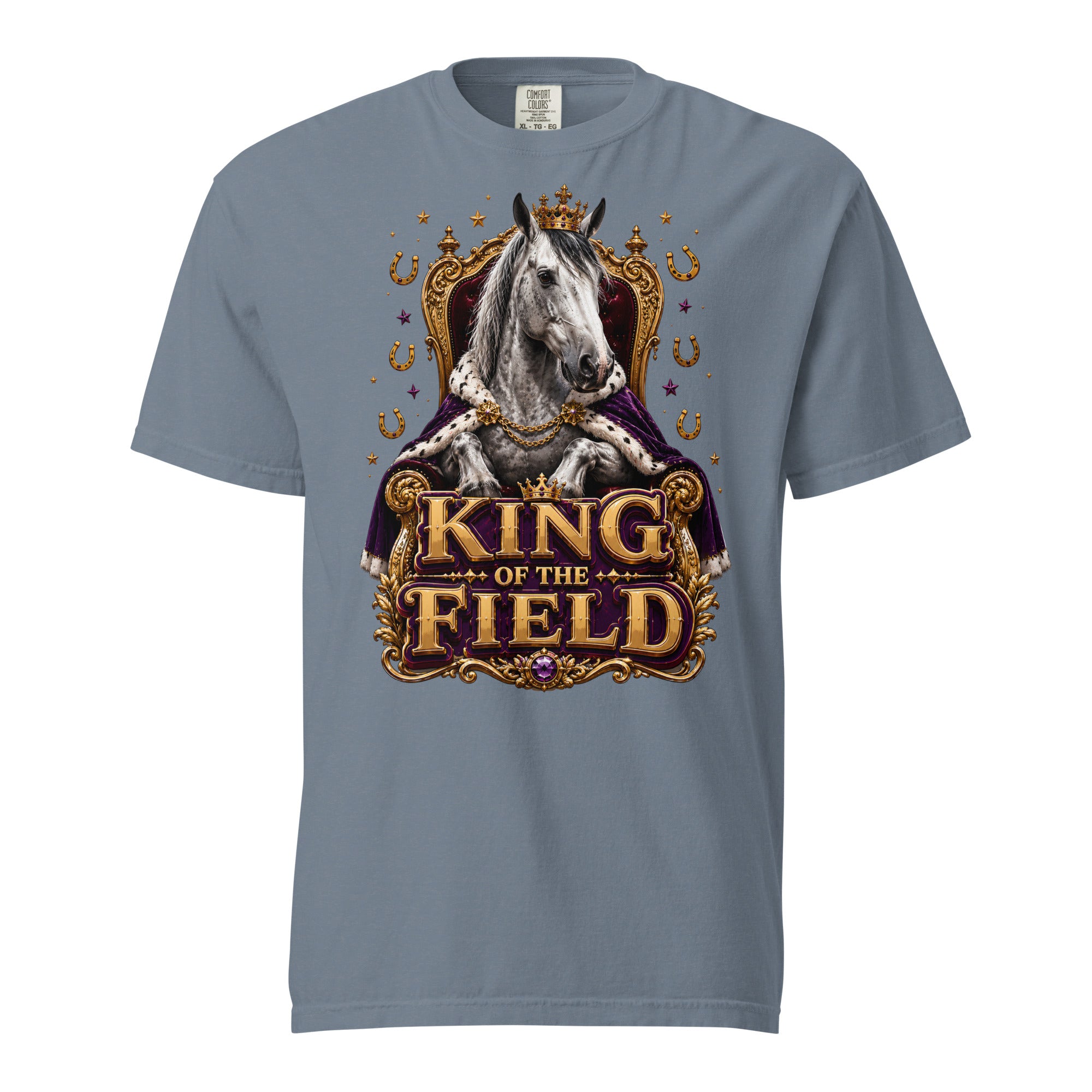 King of the Field Royal Horse Heavyweight Tee – Ultimate Horse Lovers Edition by printfluence.net