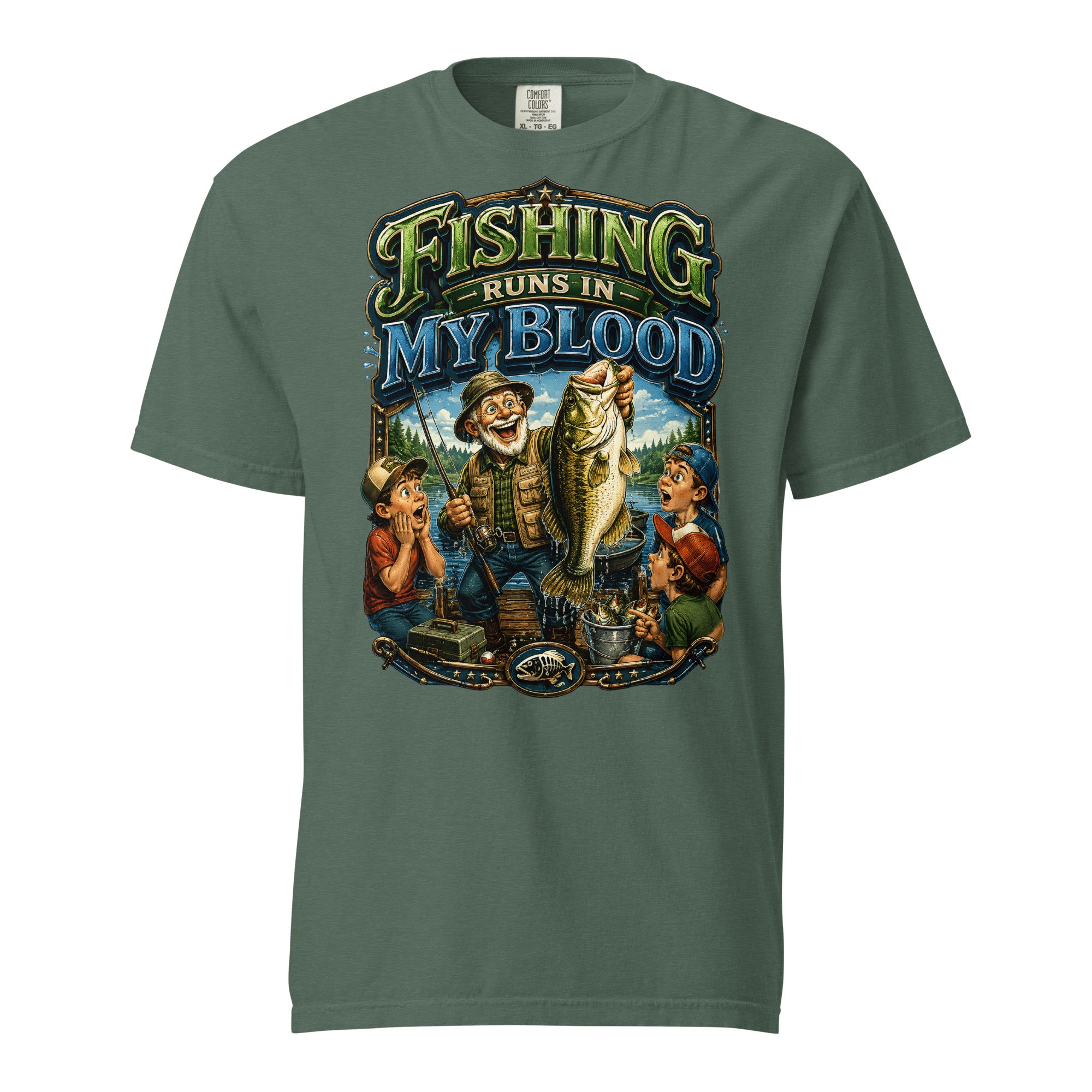 Unisex garment-dyed heavyweight t-shirt by printfluence.net