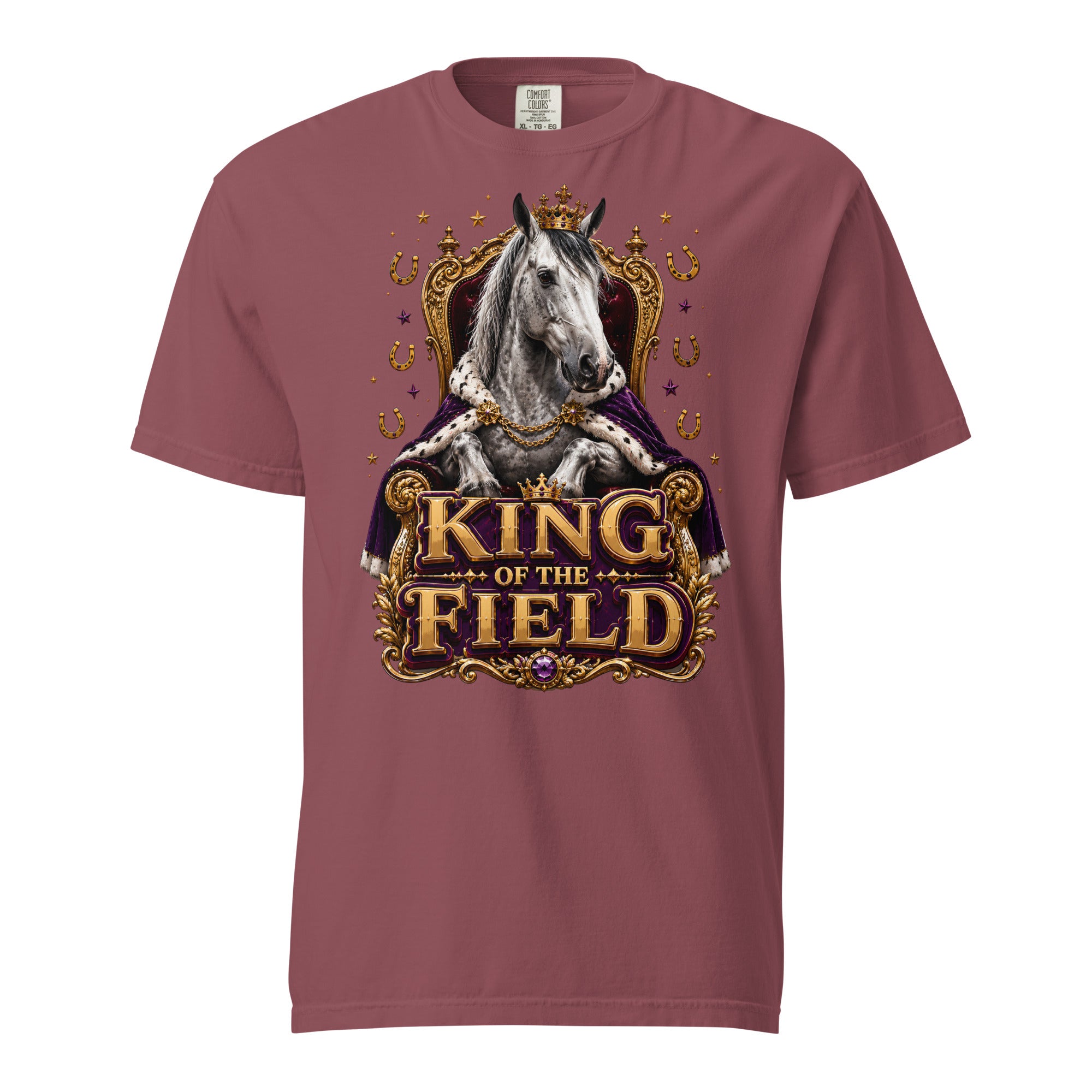 King of the Field Royal Horse Heavyweight Tee – Ultimate Horse Lovers Edition by printfluence.net