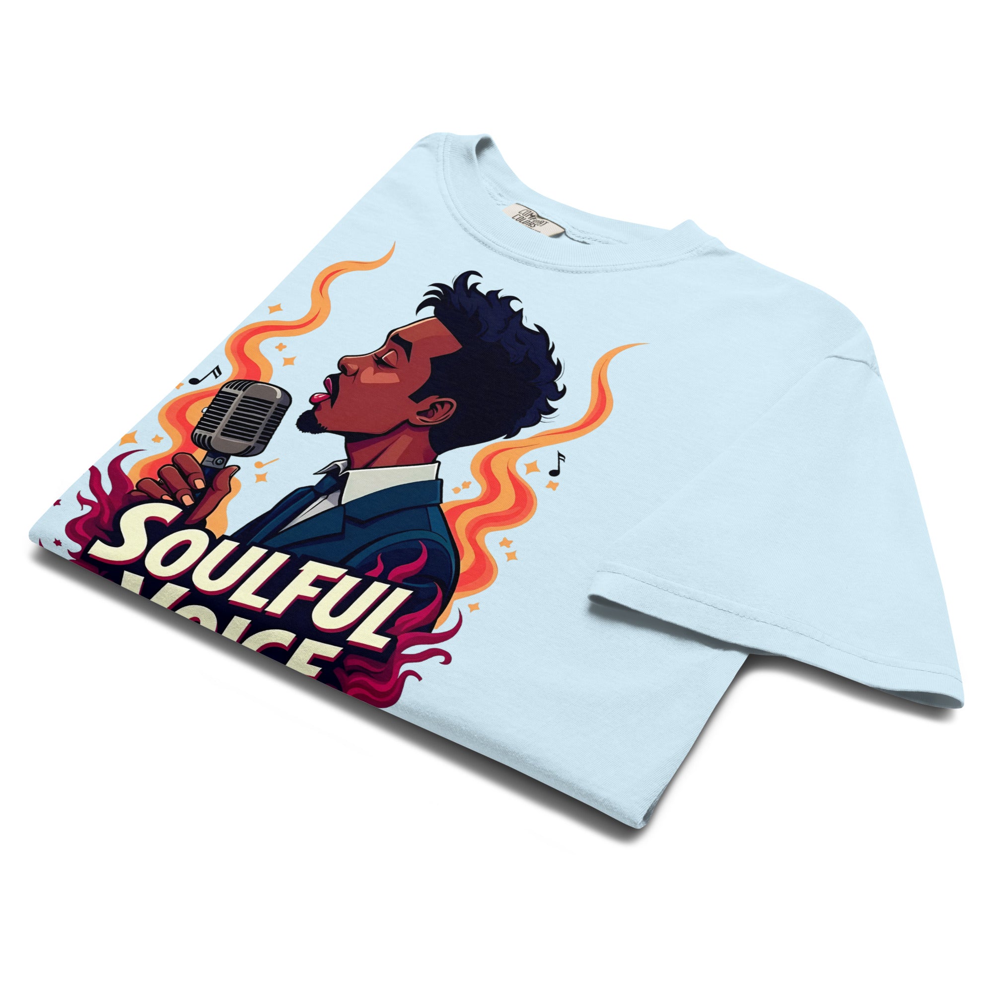 Unisex garment-dyed heavyweight t-shirt - Fire Soul T-Shirt – Unisex Singer Fiery Stage Graphic Tee by printfluence.net
