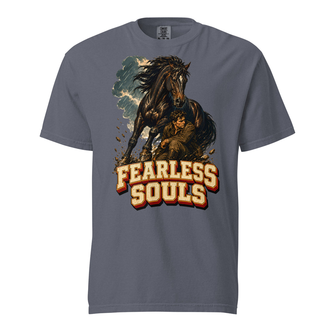 Fearless Souls Vintage Horse Heavyweight Tee - Horse Lovers Edition by printfluence.net