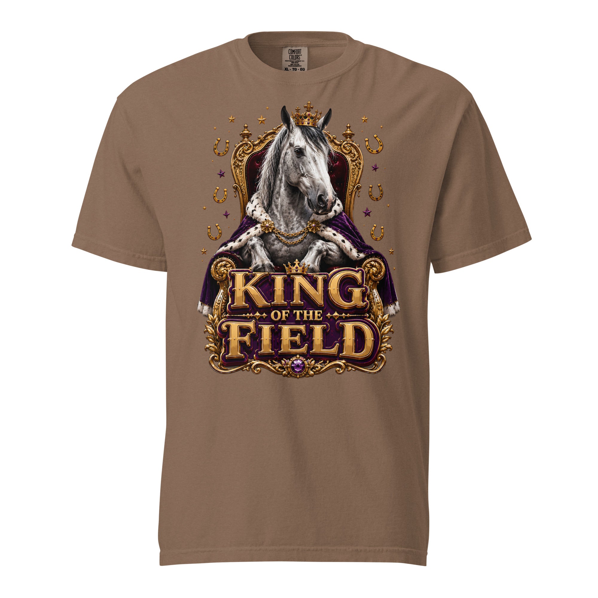 King of the Field Royal Horse Heavyweight Tee – Ultimate Horse Lovers Edition by printfluence.net