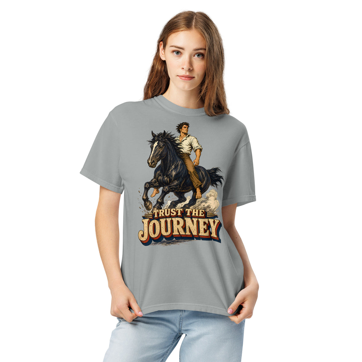 Vintage Horse Journey Heavyweight Tee - Horse Lovers Edition by printfluence.net