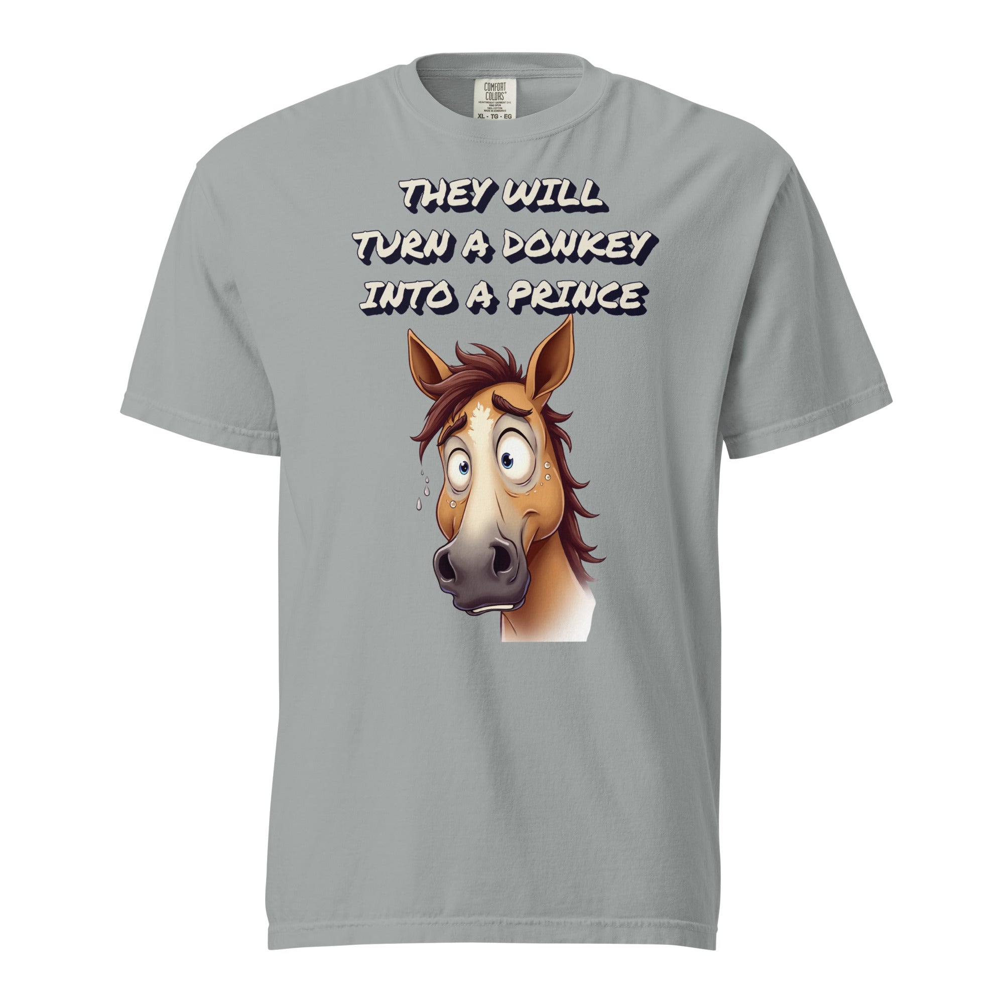 Unisex garment-dyed heavyweight t-shirt - Elite Astonished Horse Tee – Luxury Transformation by printfluence.net