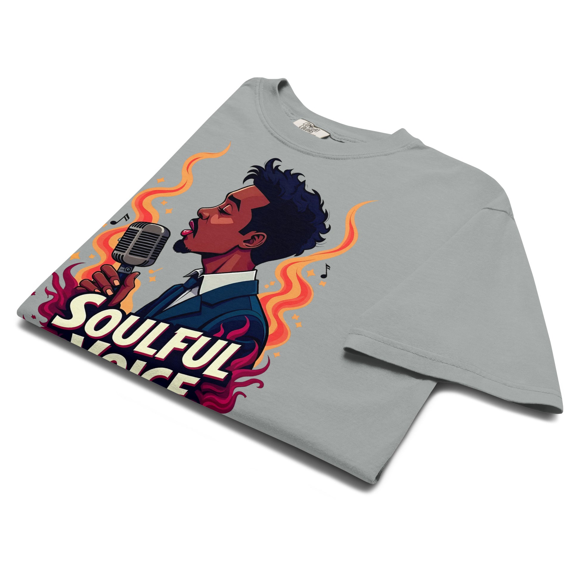 Unisex garment-dyed heavyweight t-shirt - Fire Soul T-Shirt – Unisex Singer Fiery Stage Graphic Tee by printfluence.net