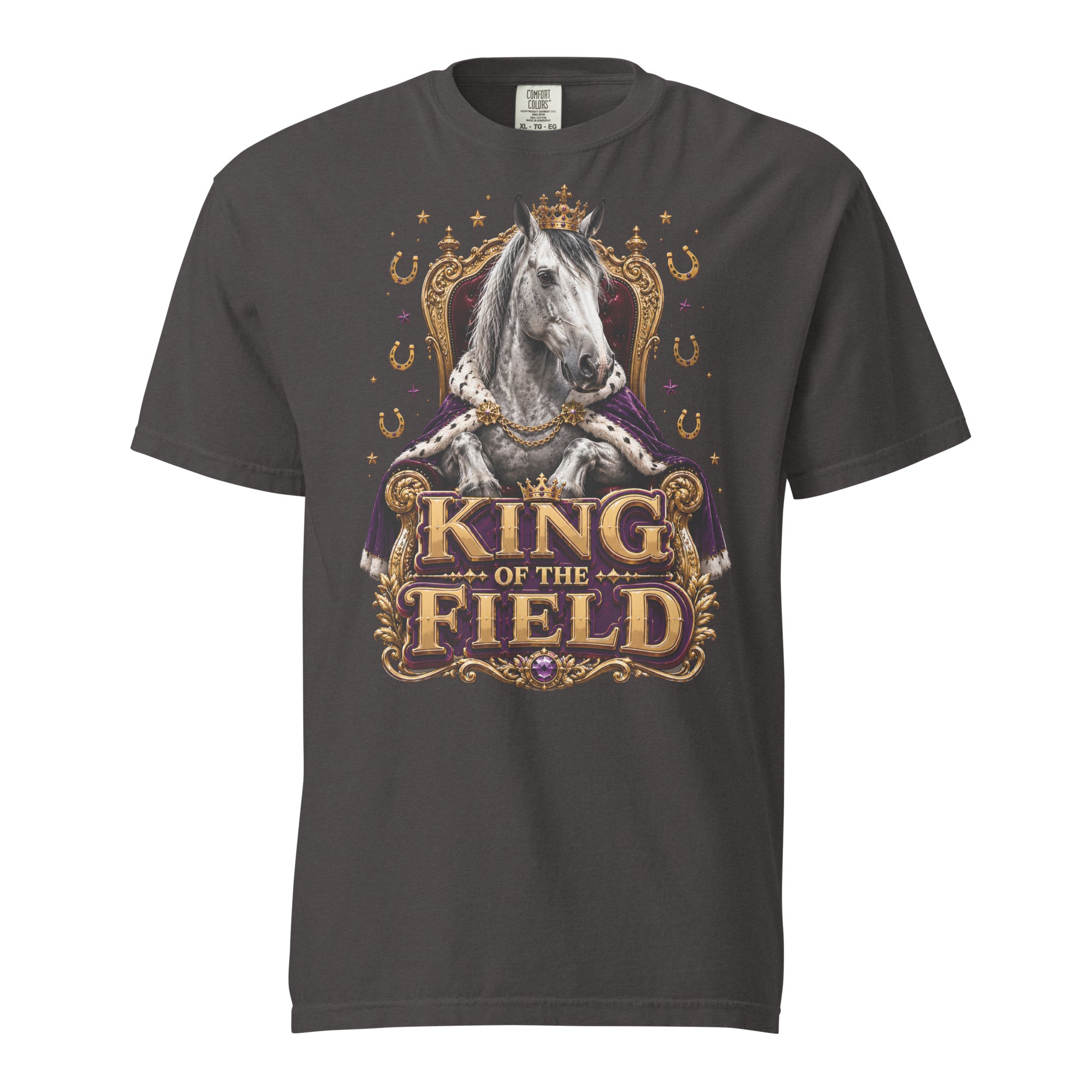 King of the Field Royal Horse Heavyweight Tee – Ultimate Horse Lovers Edition by printfluence.net