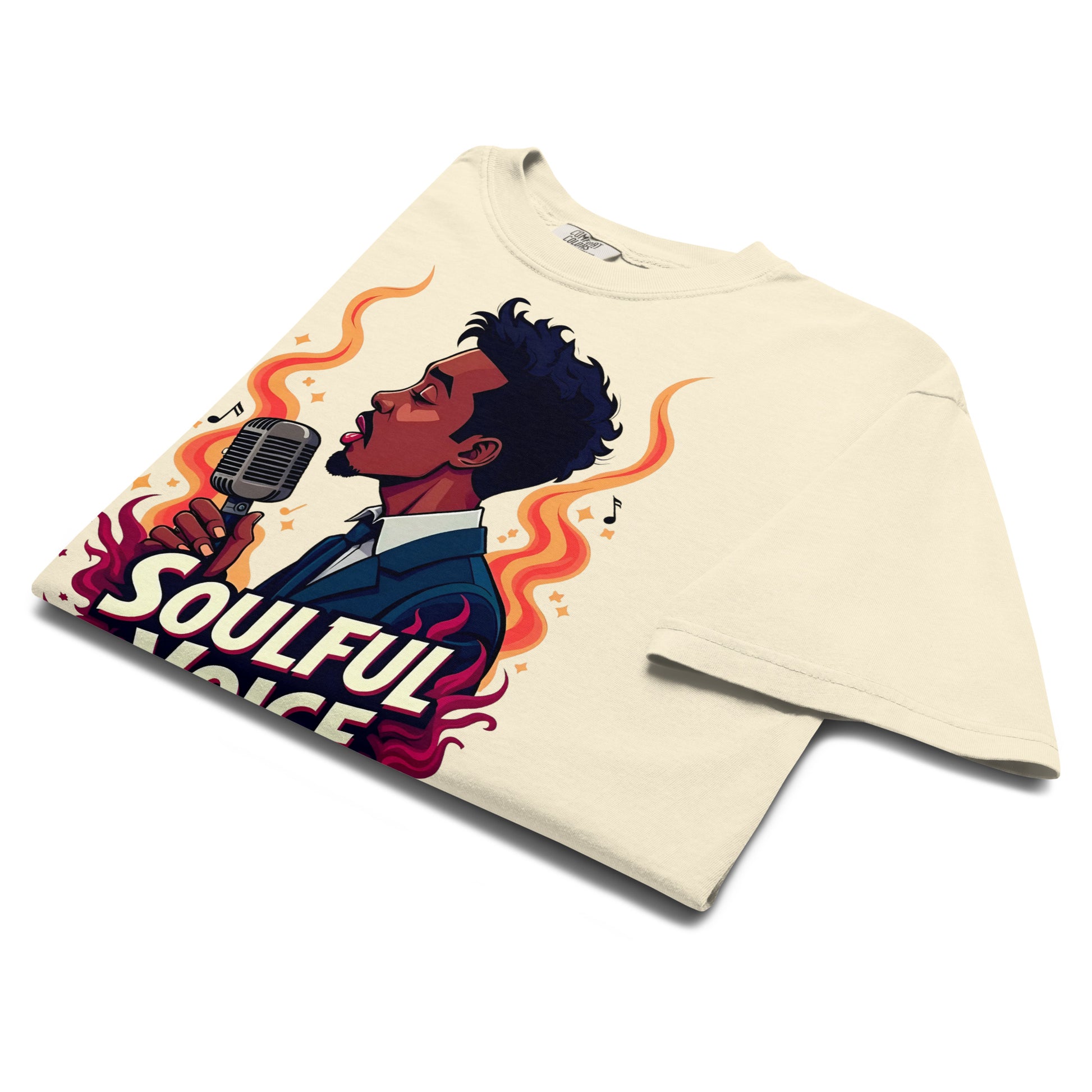Unisex garment-dyed heavyweight t-shirt - Fire Soul T-Shirt – Unisex Singer Fiery Stage Graphic Tee by printfluence.net