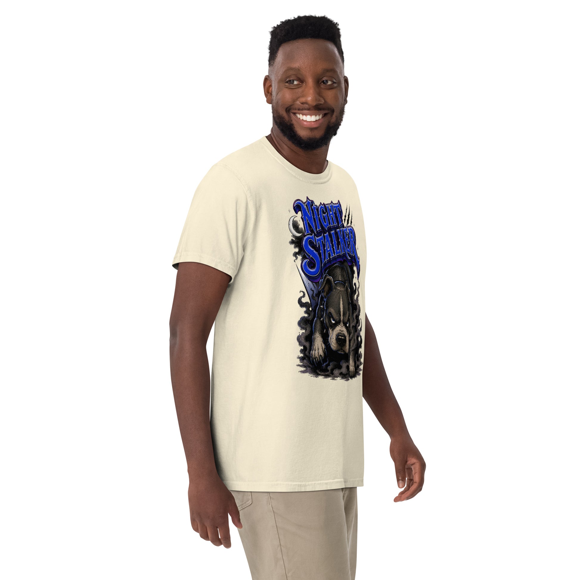 Pitbull Lovers | Unisex Garment-Dyed Heavyweight T-Shirt - Night Stalker by printfluence.net