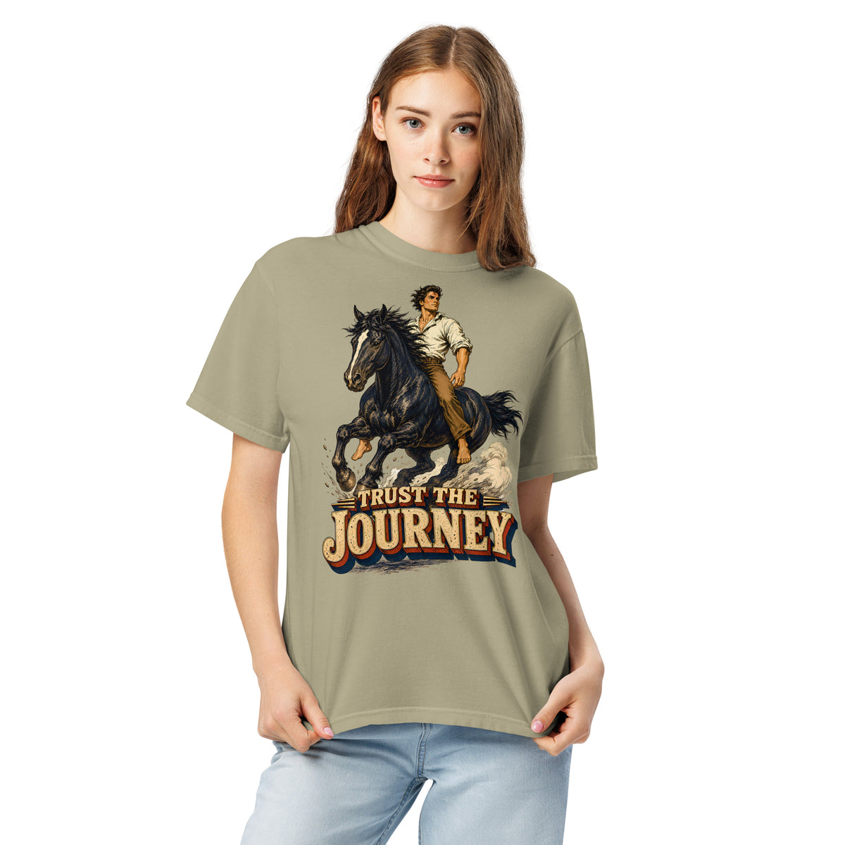 Vintage Horse Journey Heavyweight Tee - Horse Lovers Edition by printfluence.net
