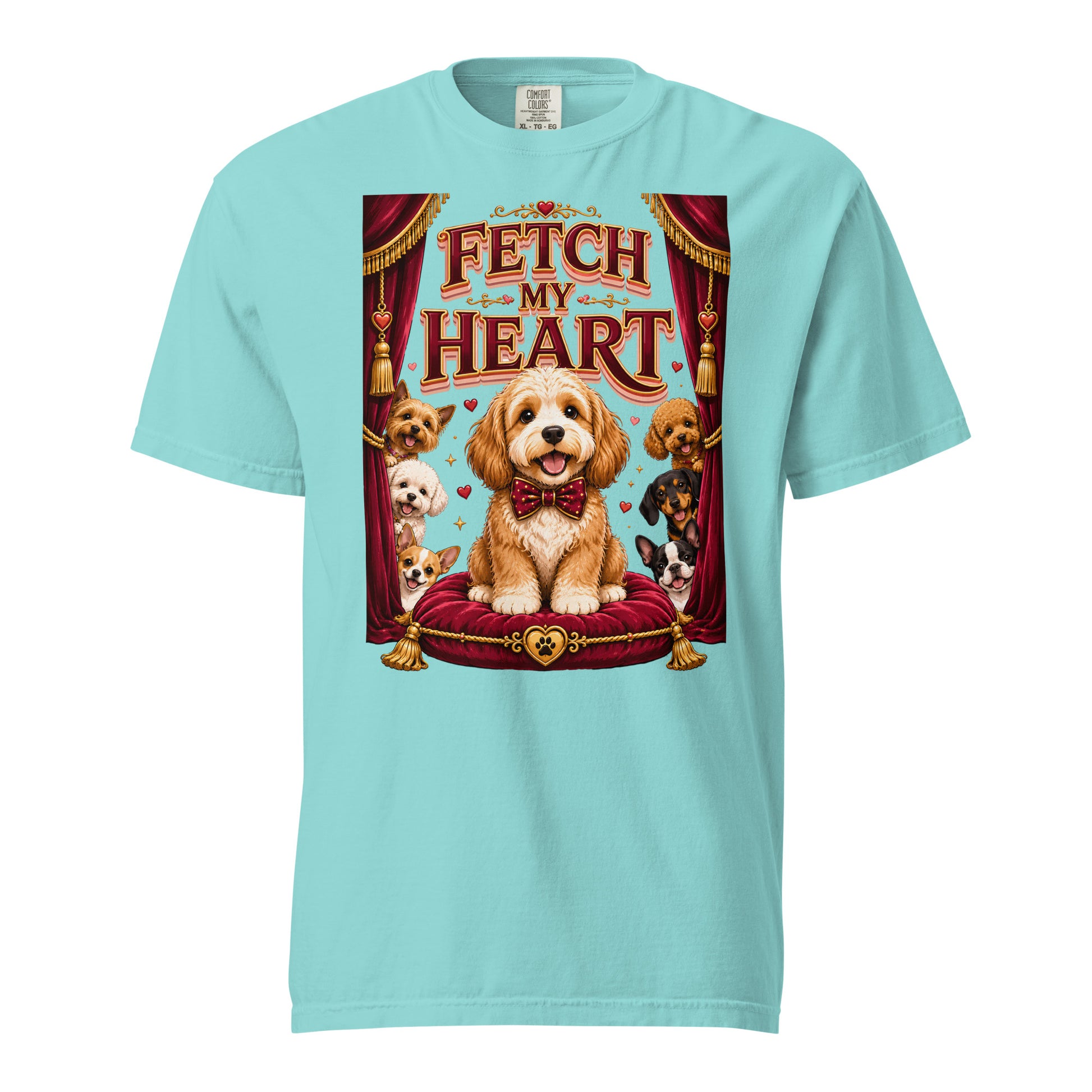 Elite Fetch My Heart - Premium Luxury Dog Lovers Garment-Dyed Heavyweight T-Shirt by printfluence.net