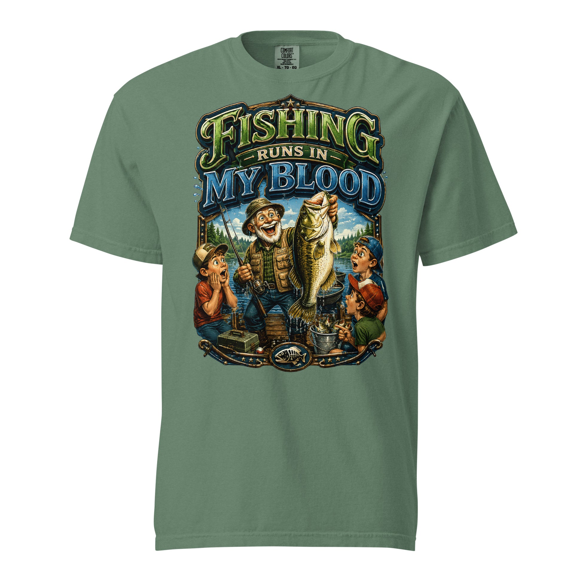 Unisex garment-dyed heavyweight t-shirt by printfluence.net