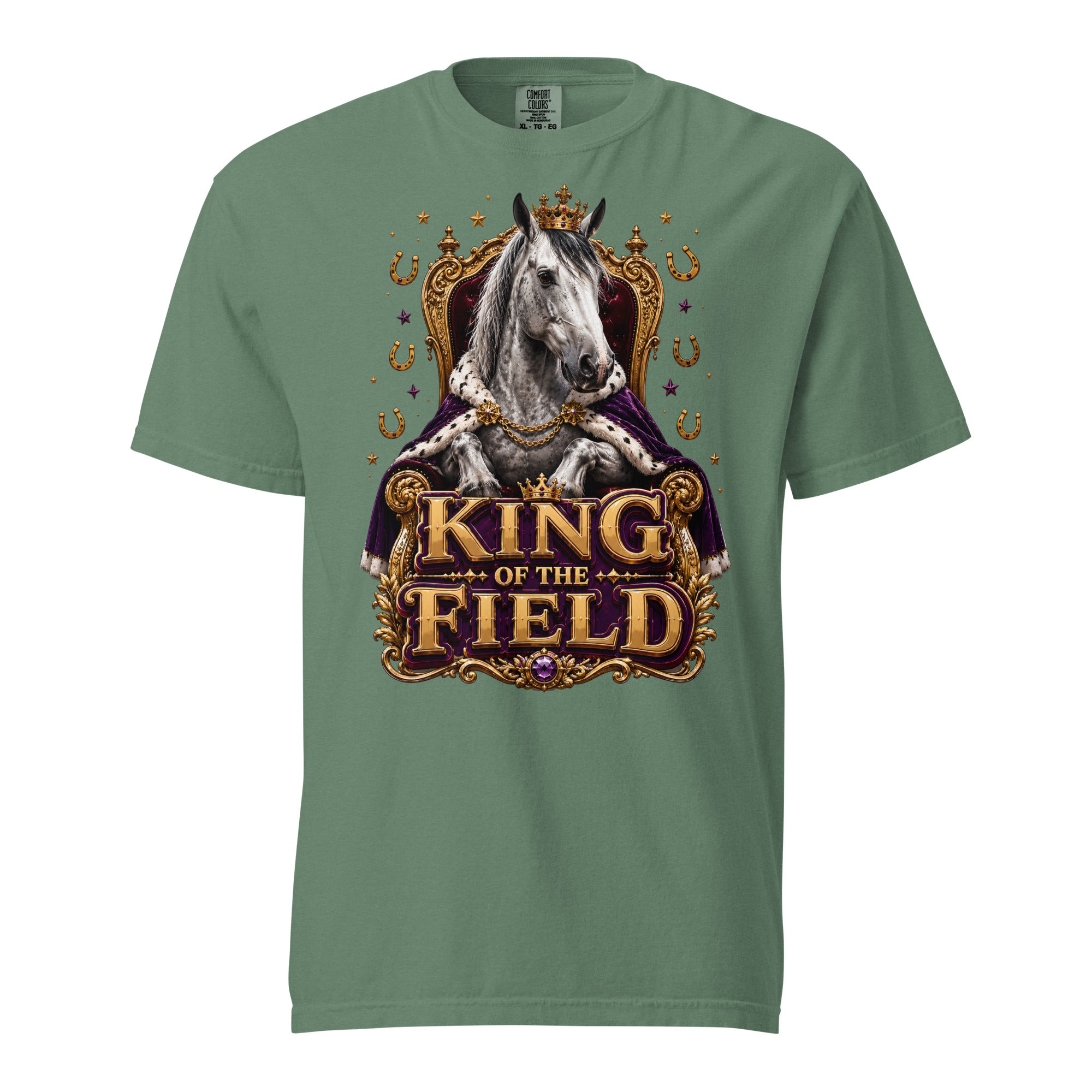 King of the Field Royal Horse Heavyweight Tee – Ultimate Horse Lovers Edition by printfluence.net