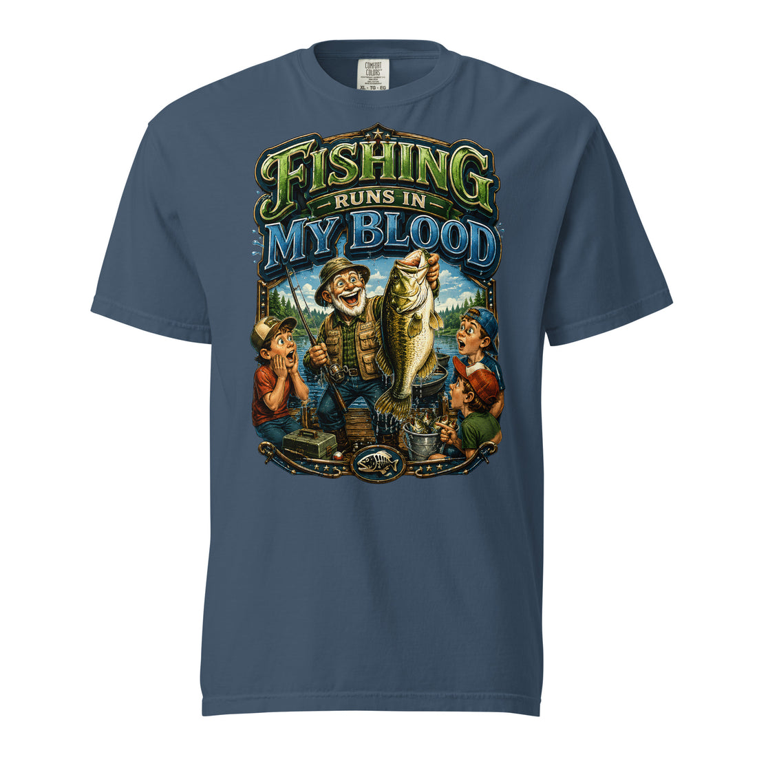 Unisex garment-dyed heavyweight t-shirt by printfluence.net