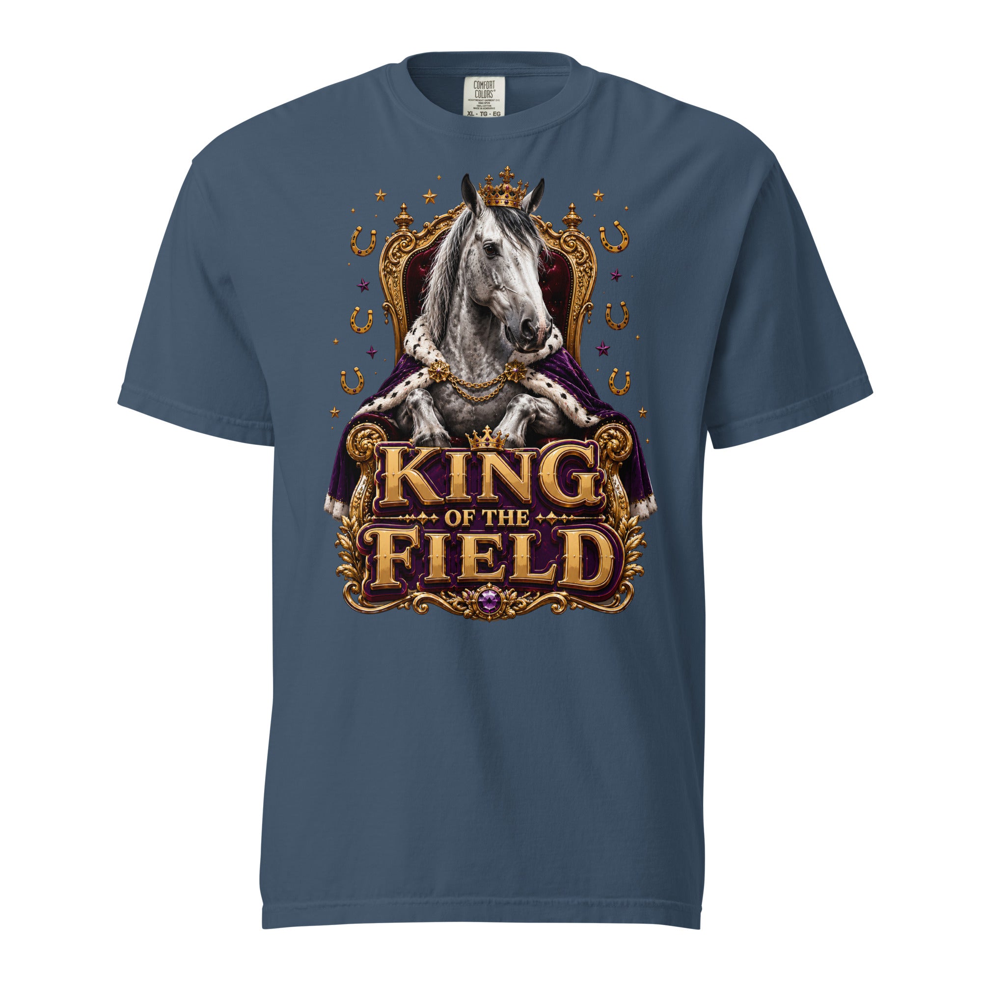 King of the Field Royal Horse Heavyweight Tee – Ultimate Horse Lovers Edition by printfluence.net