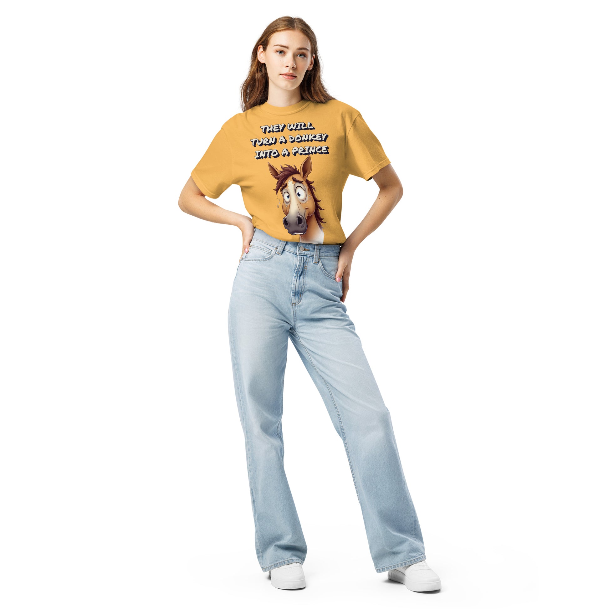 Unisex garment-dyed heavyweight t-shirt - Elite Astonished Horse Tee – Luxury Transformation by printfluence.net