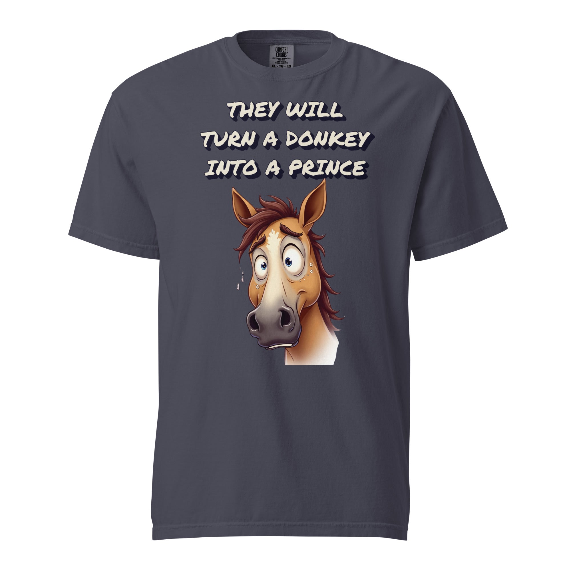 Unisex garment-dyed heavyweight t-shirt - Elite Astonished Horse Tee – Luxury Transformation by printfluence.net