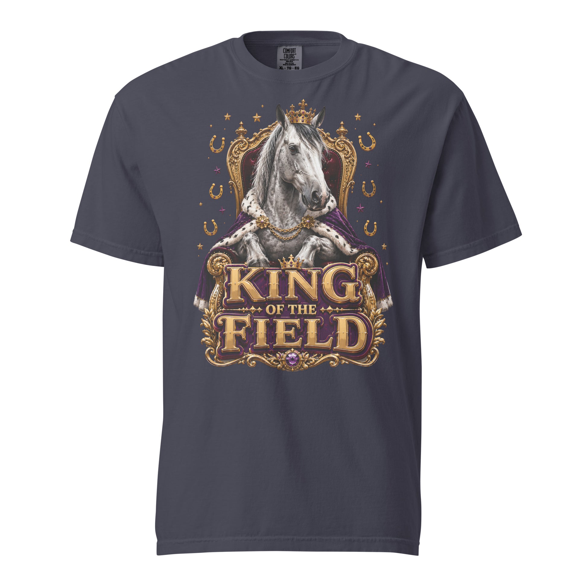 King of the Field Royal Horse Heavyweight Tee – Ultimate Horse Lovers Edition by printfluence.net