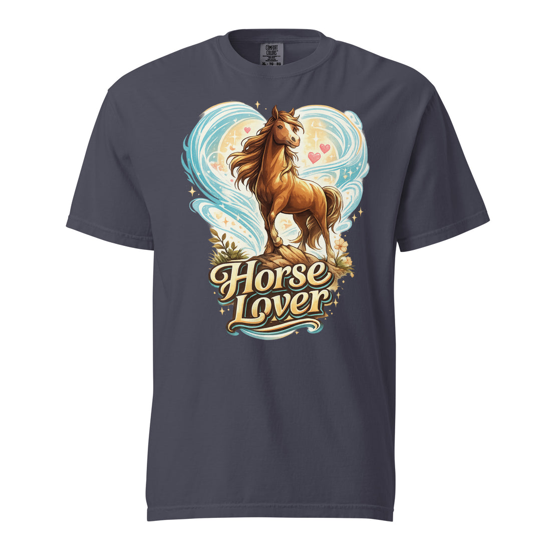 Horse Lover: Vintage Heart - Garment-Dyed T-Shirt by printfluence.net