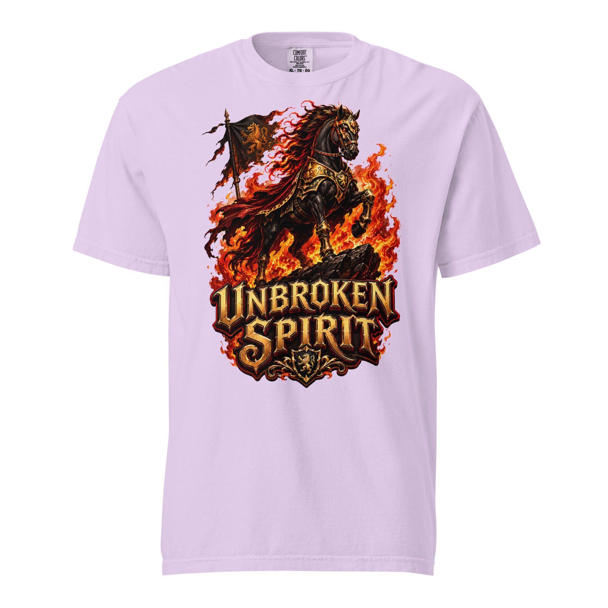 Unbroken Spirit Horse Heavyweight Unisex Tee – Ultimate Horse Lovers Edition by printfluence.net