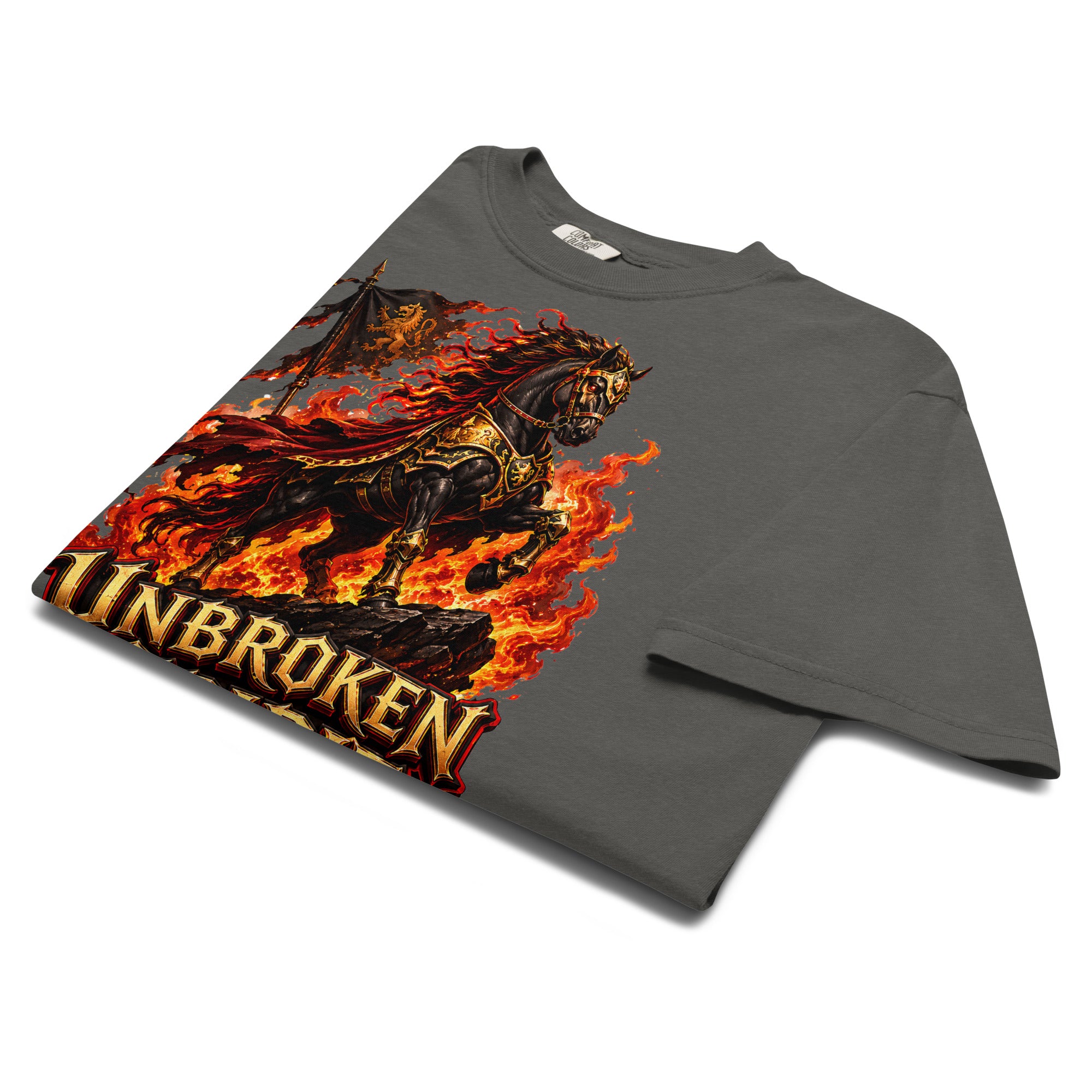 Unbroken Spirit Horse Heavyweight Unisex Tee – Ultimate Horse Lovers Edition by printfluence.net