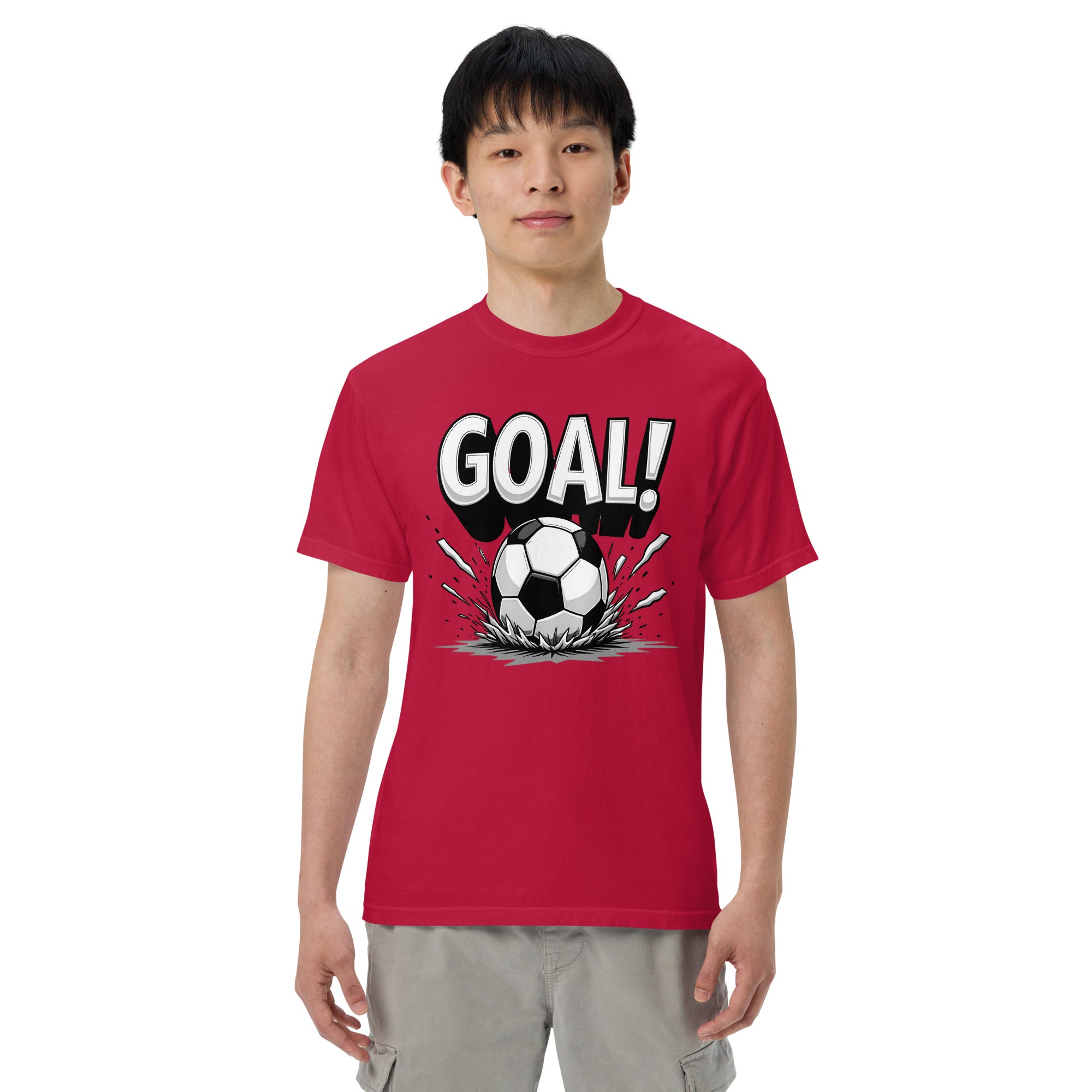 Unisex garment-dyed heavyweight t-shirt - Victory Goal Heavyweight T-Shirt – For Elite Champions & Scorers by printfluence.net