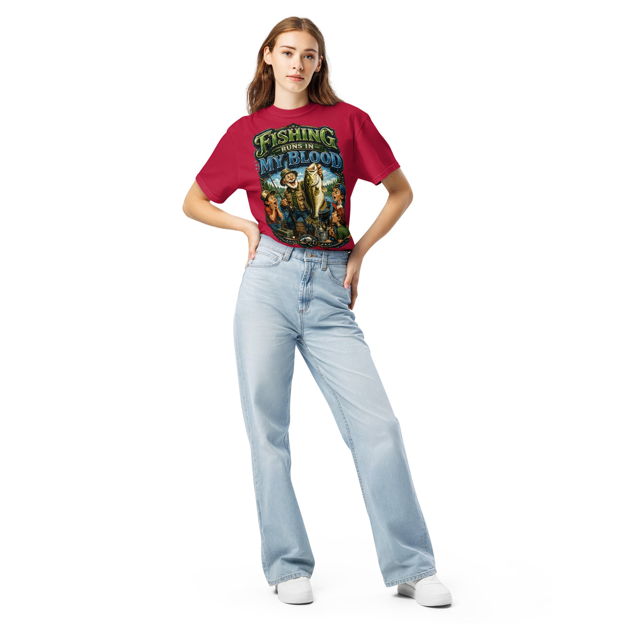 Unisex garment-dyed heavyweight t-shirt by printfluence.net