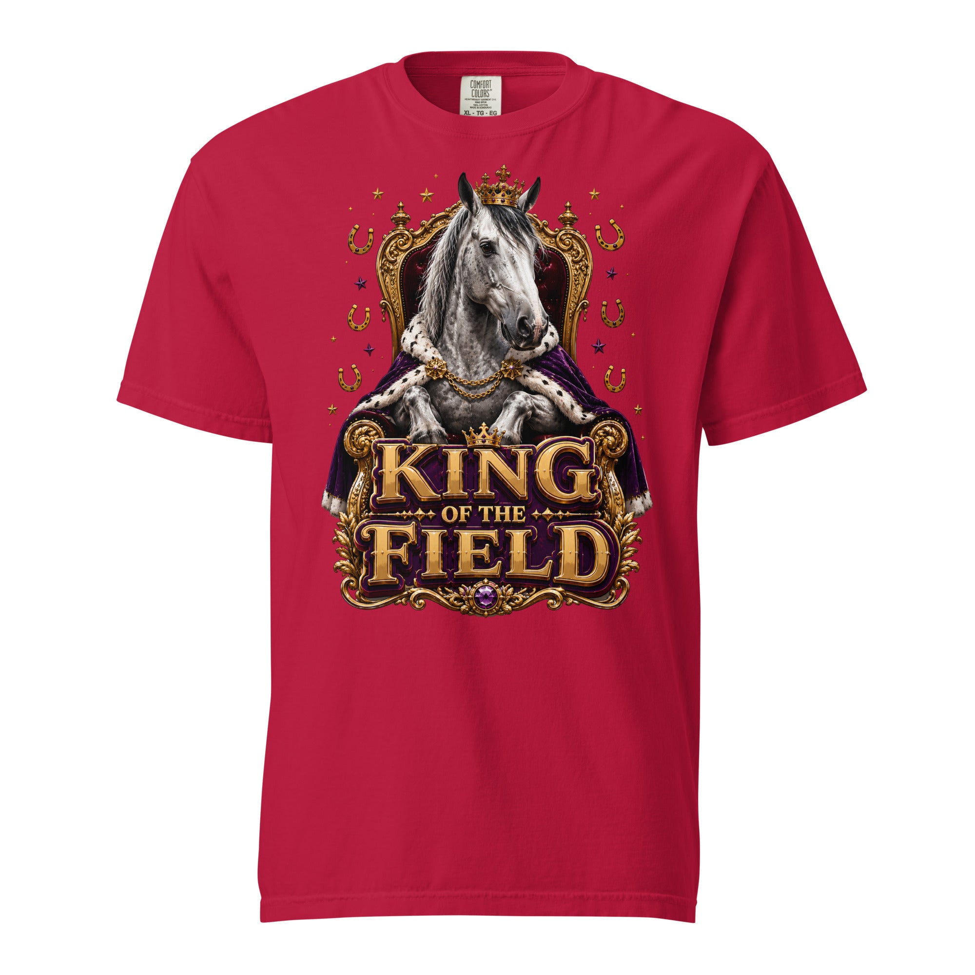King of the Field Royal Horse Heavyweight Tee – Ultimate Horse Lovers Edition by printfluence.net