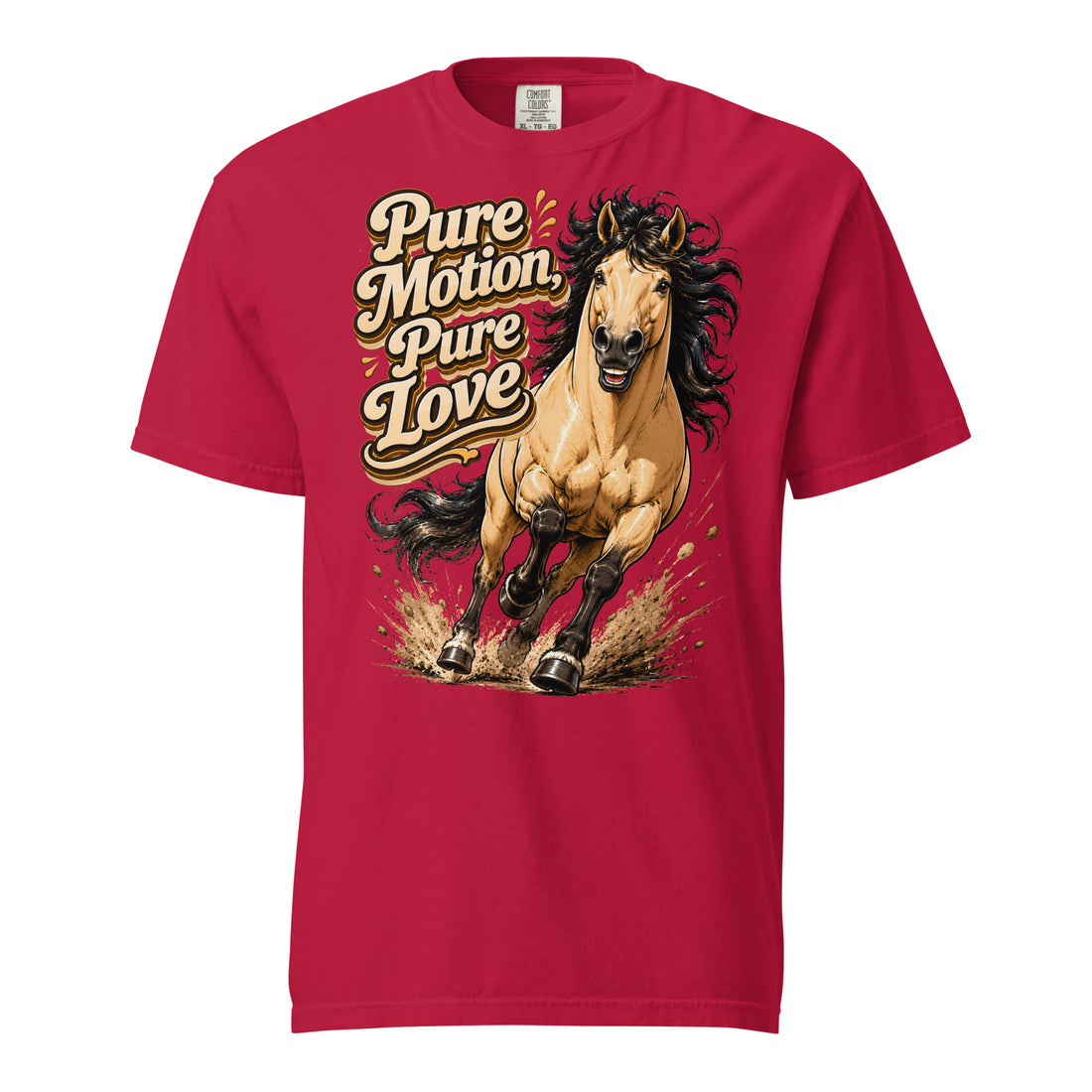 Pure Motion Pure Love Horse T-Shirt | Premium Garment-Dyed Tee by printfluence.net