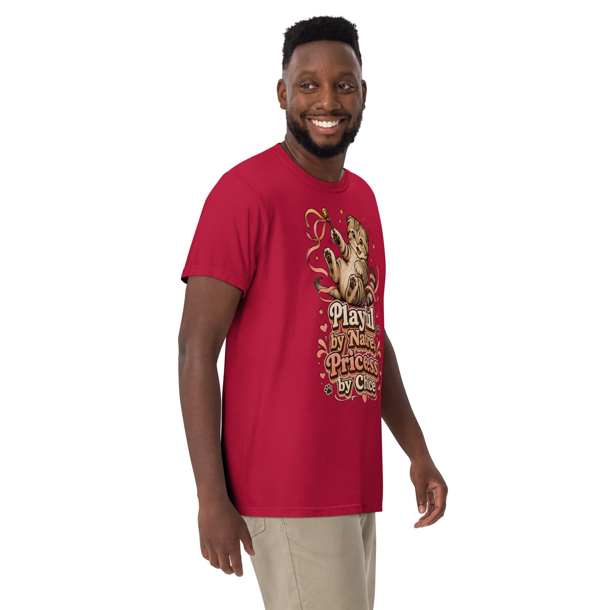 Cat Lovers Unisex Garment-Dyed Heavyweight T-Shirt "Playful by Nature, Priceless by Choice" by printfluence.net